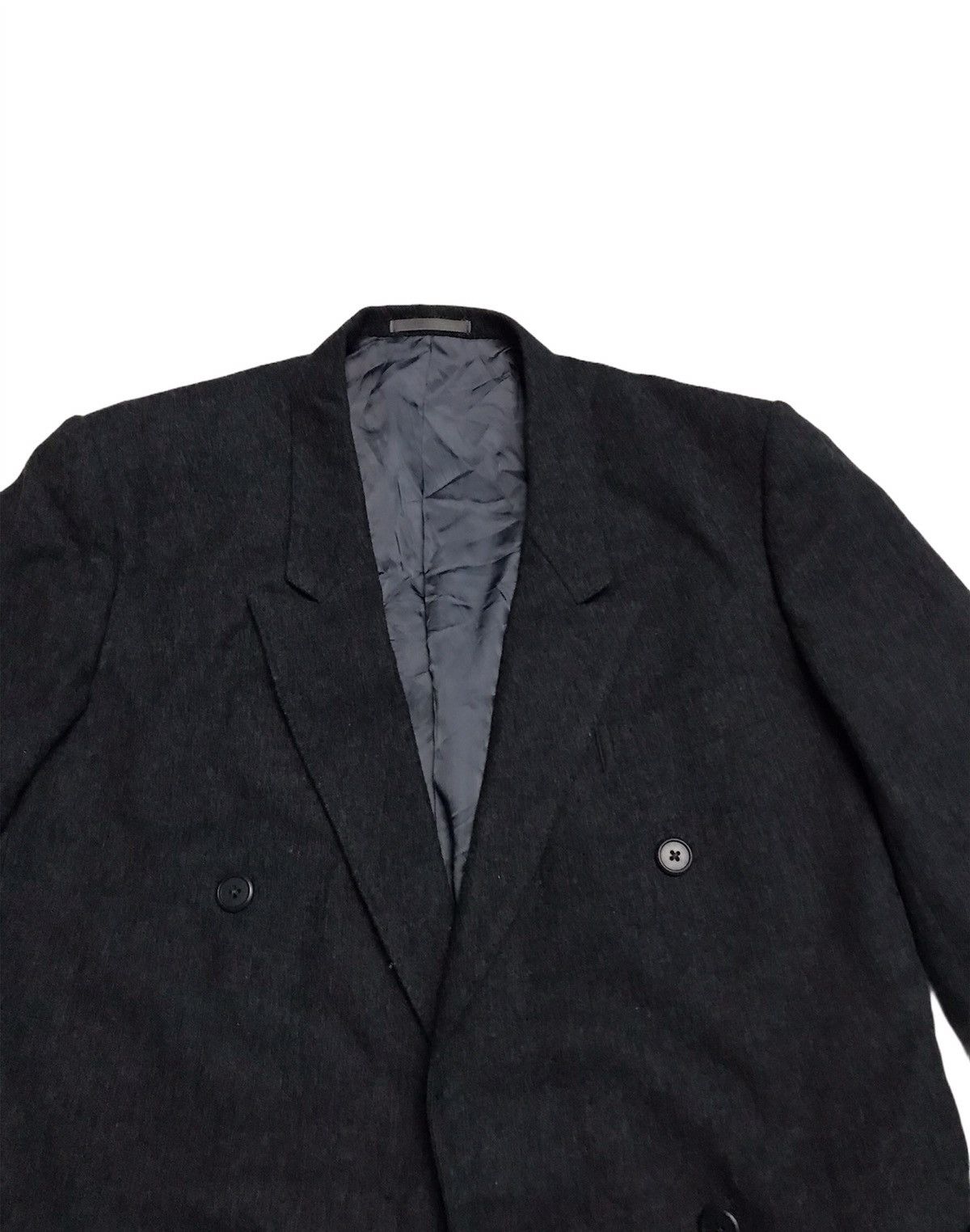 Yohji Yamamoto Vintage Y’s For Men Double Breasted Wool Coat Blazer Size US M / EU 48-50 / 2 - 3 Thumbnail
