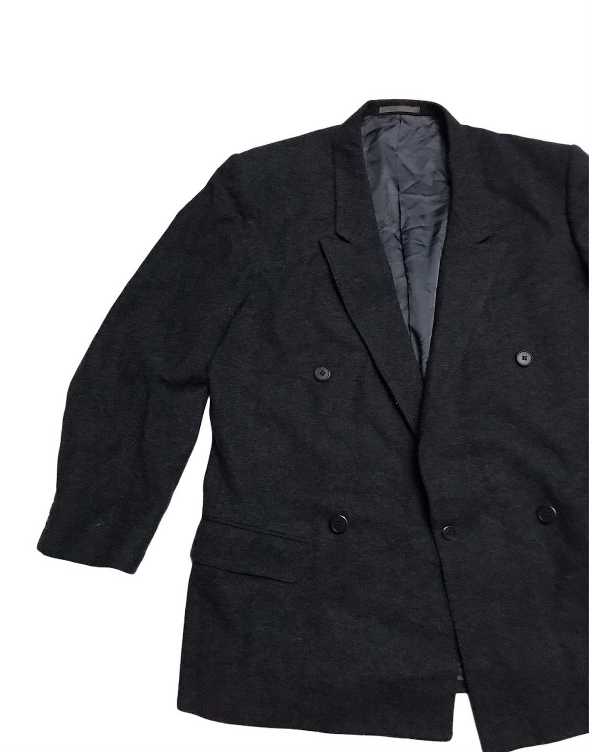Yohji Yamamoto Vintage Y’s For Men Double Breasted Wool Coat Blazer Size US M / EU 48-50 / 2 - 1 Thumbnail