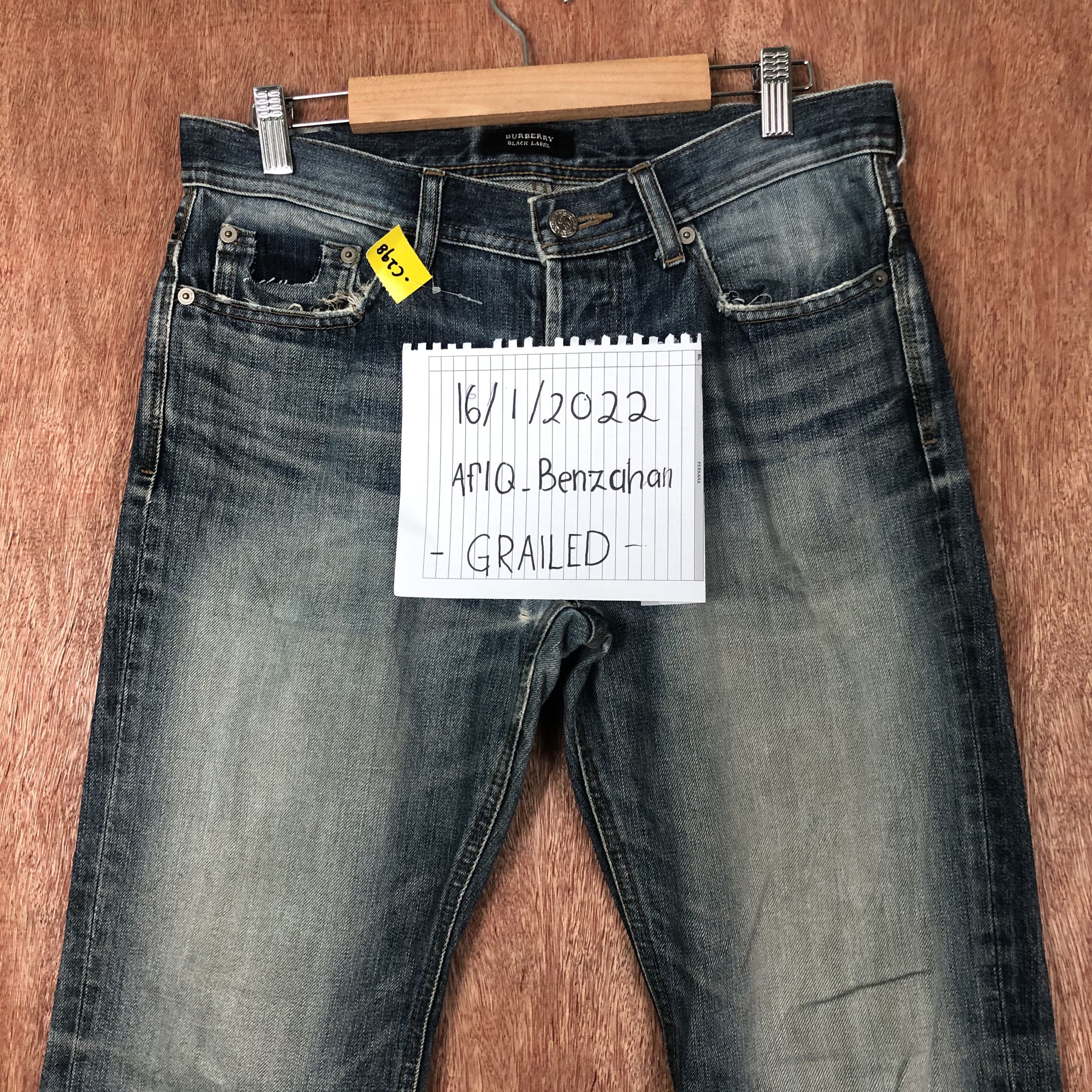 Burberry DLL Burberry Black Label distressed Denim Jeans Pants #c298 Size US 30 / EU 46 - 13 Thumbnail