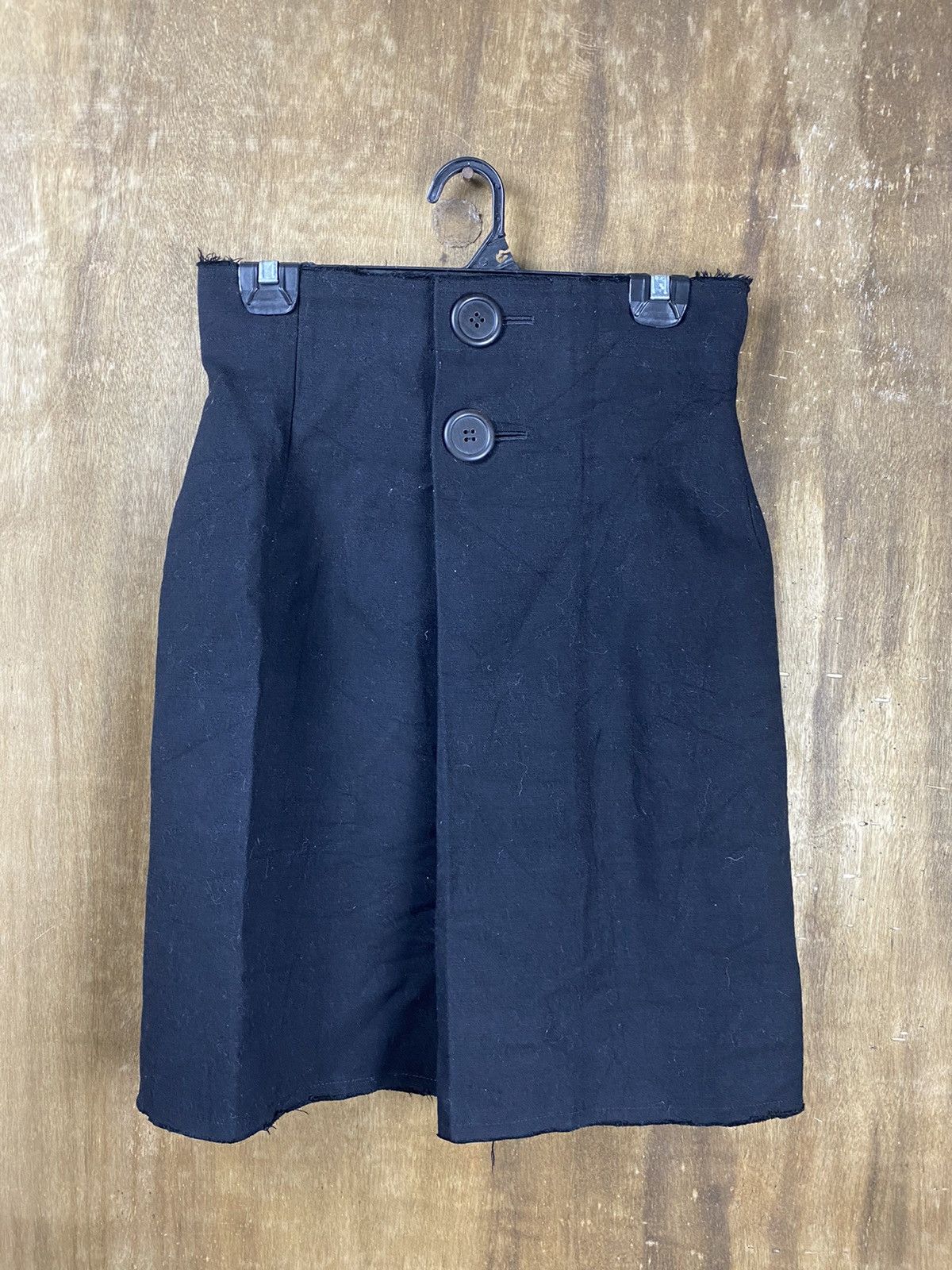 Yohji Yamamoto DL Yohji Yamamoto japan black Skirt #Z093 Size 26" / US 2 / IT 38 - 2 Thumbnail