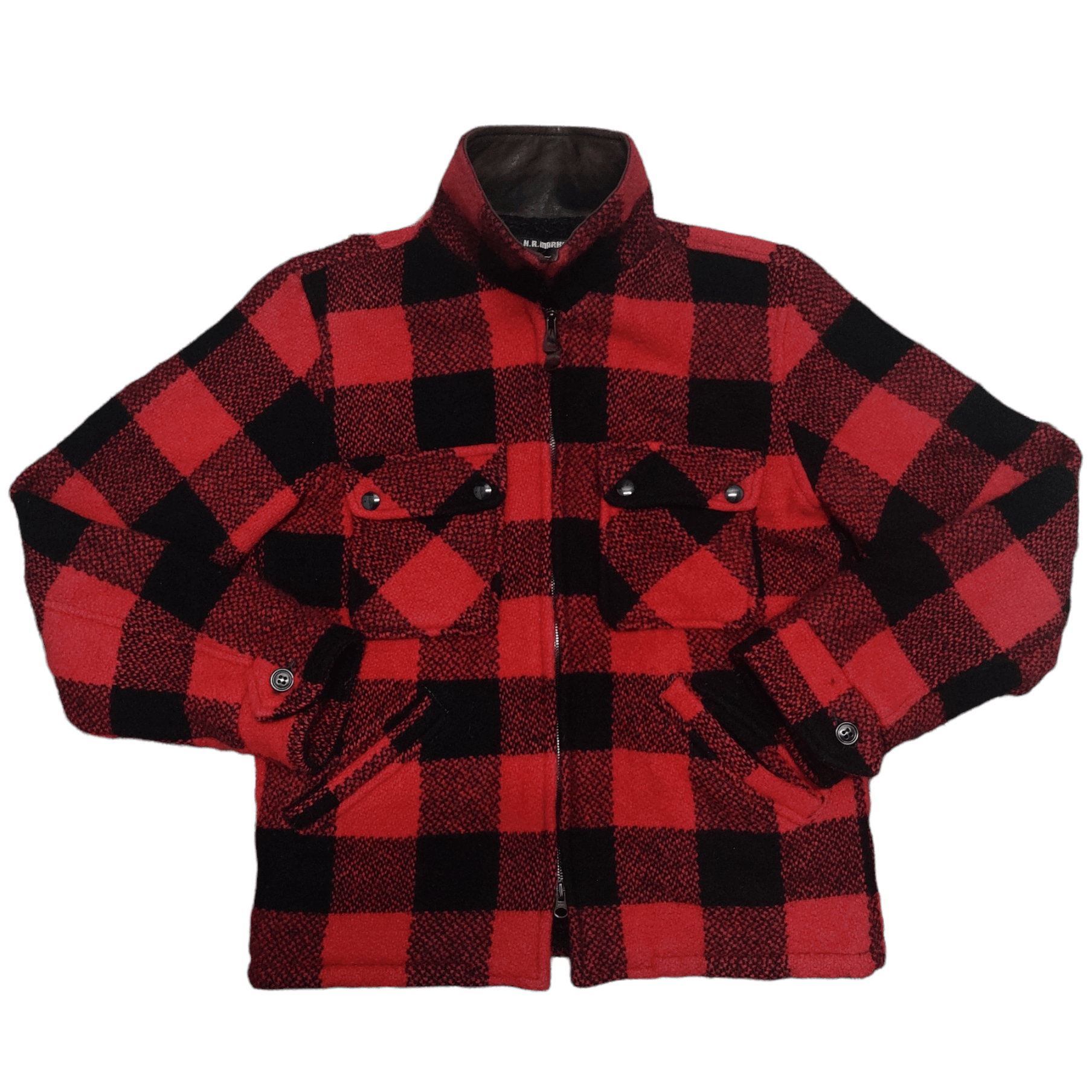 Vintage Plaid Jacket by Brother, Red and Black Plaid Jacket 