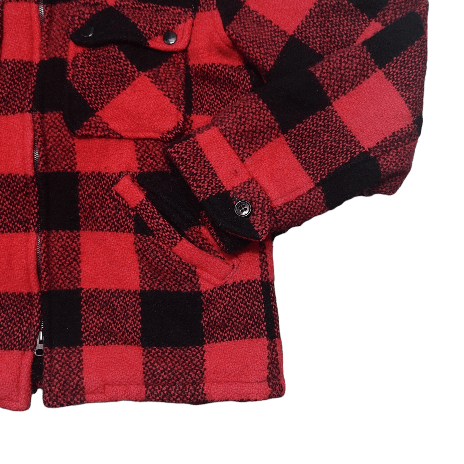 HOLLYWOOD RANCH MARKET Vintage H.R. Market Wool Jacket Checkered Zip Up Size US M / EU 48-50 / 2 - 4 Thumbnail
