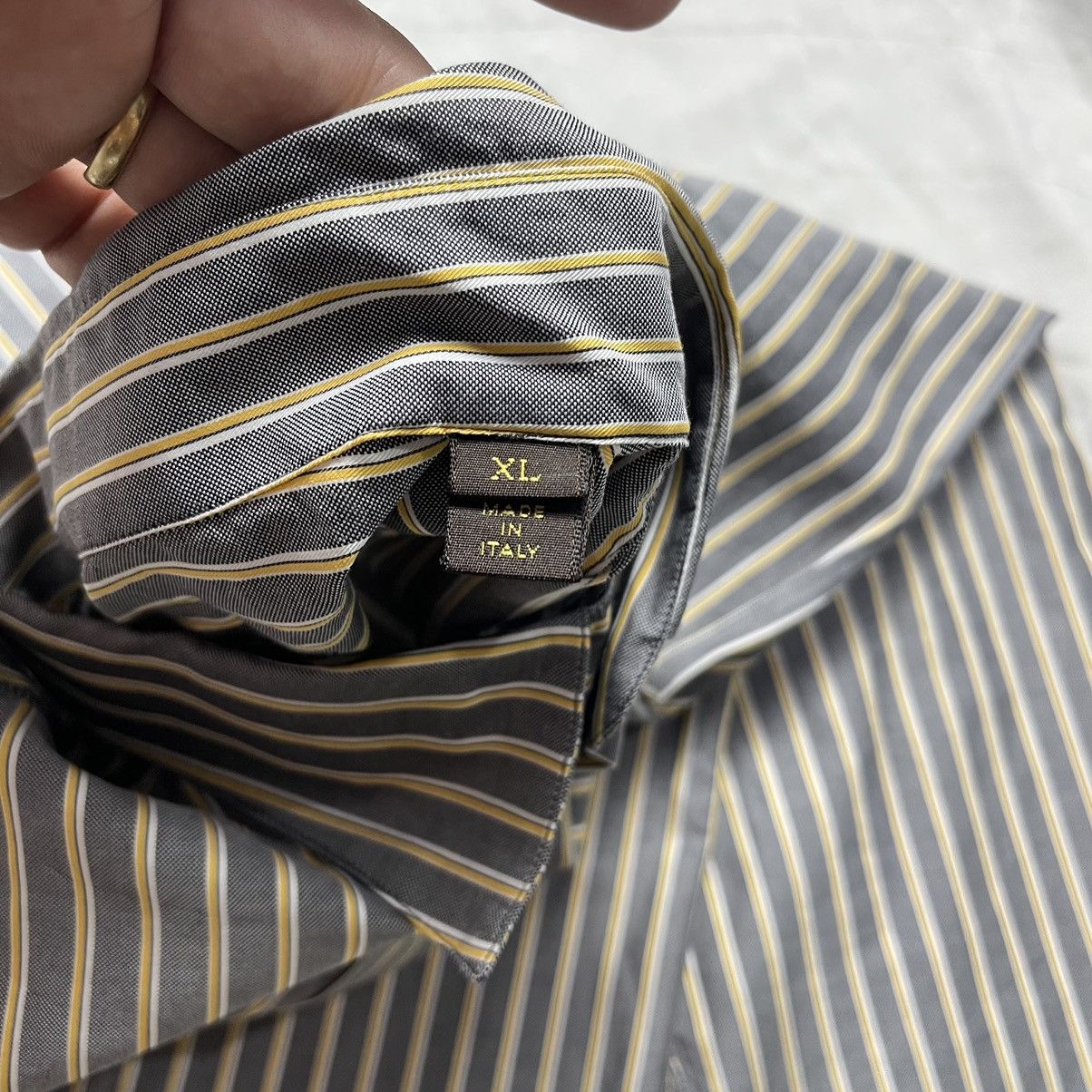 Louis Vuitton Louis Vuitton Fall 2012 Striped Button-up Shirt Size US XL / EU 56 / 4 - 5 Thumbnail