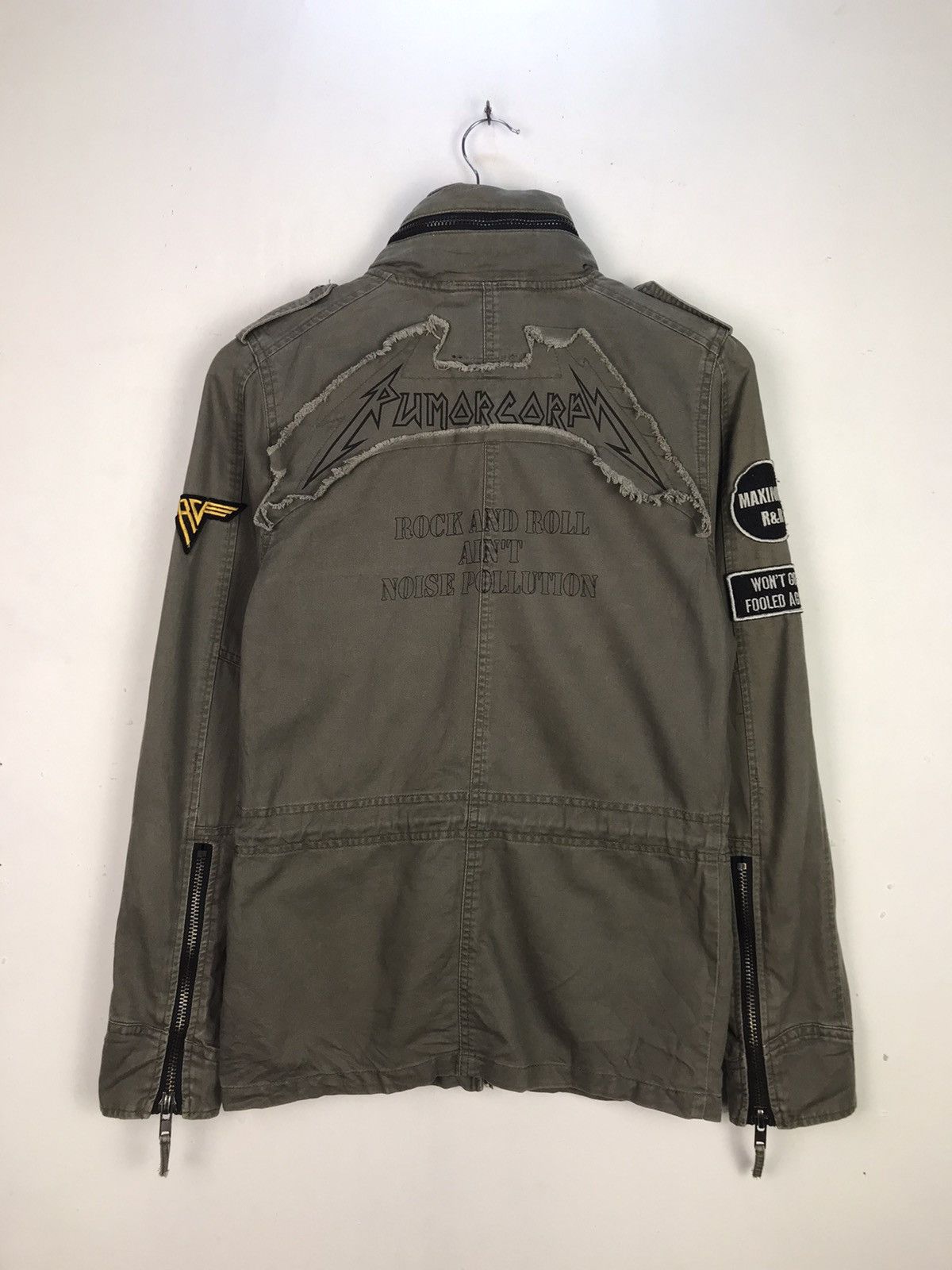 Band Tees × If Six Was Nine × Le Grande Bleu (L.G.B.) Vintage Jacket Parody ACDC Army Style Size US M / EU 48-50 / 2 - 2 Thumbnail