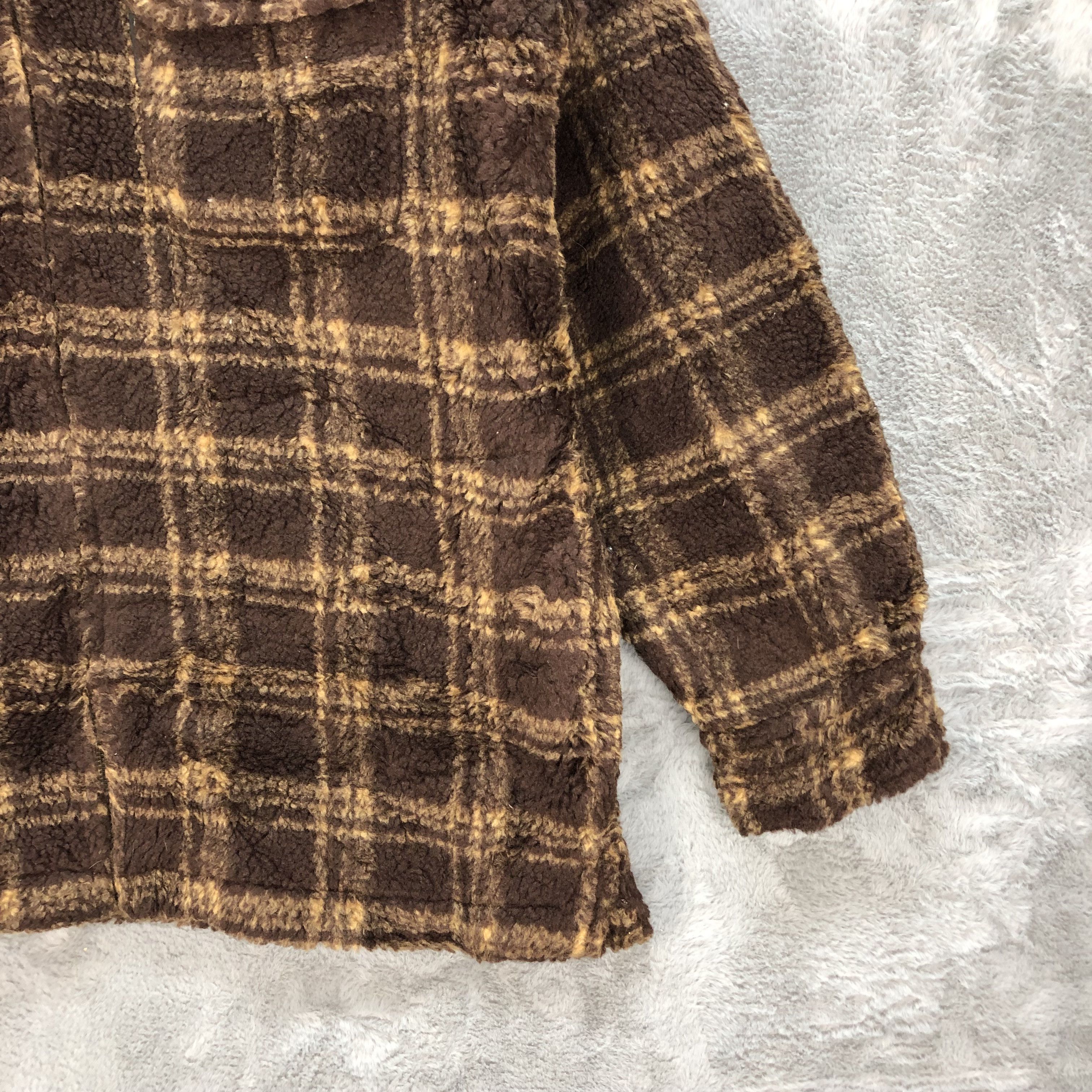 Japanese Brand Maui And Sons Deep Pile Tartan Fleece Jacket #6370-62 Size US L / EU 52-54 / 3 - 5 Thumbnail