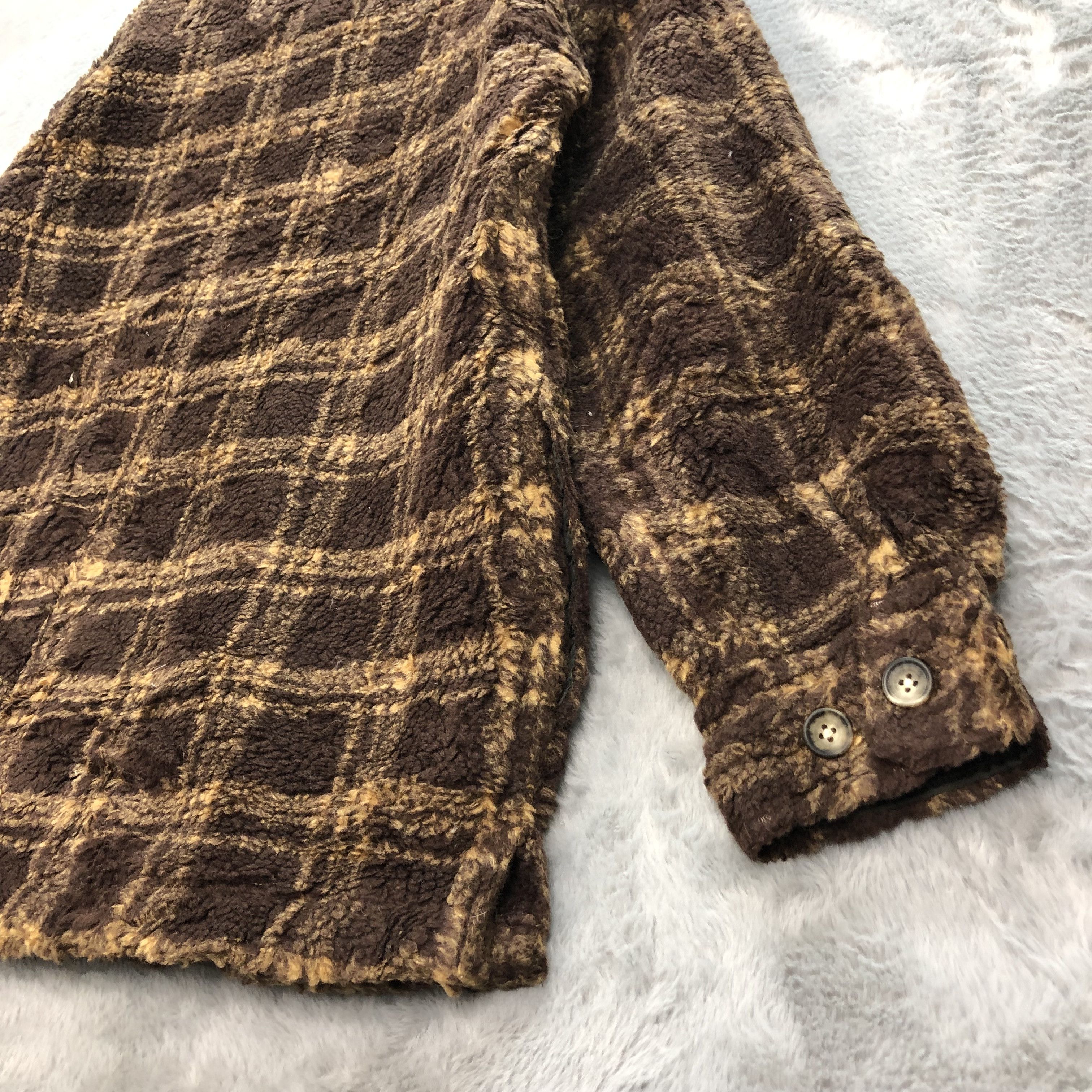 Japanese Brand Maui And Sons Deep Pile Tartan Fleece Jacket #6370-62 Size US L / EU 52-54 / 3 - 13 Thumbnail