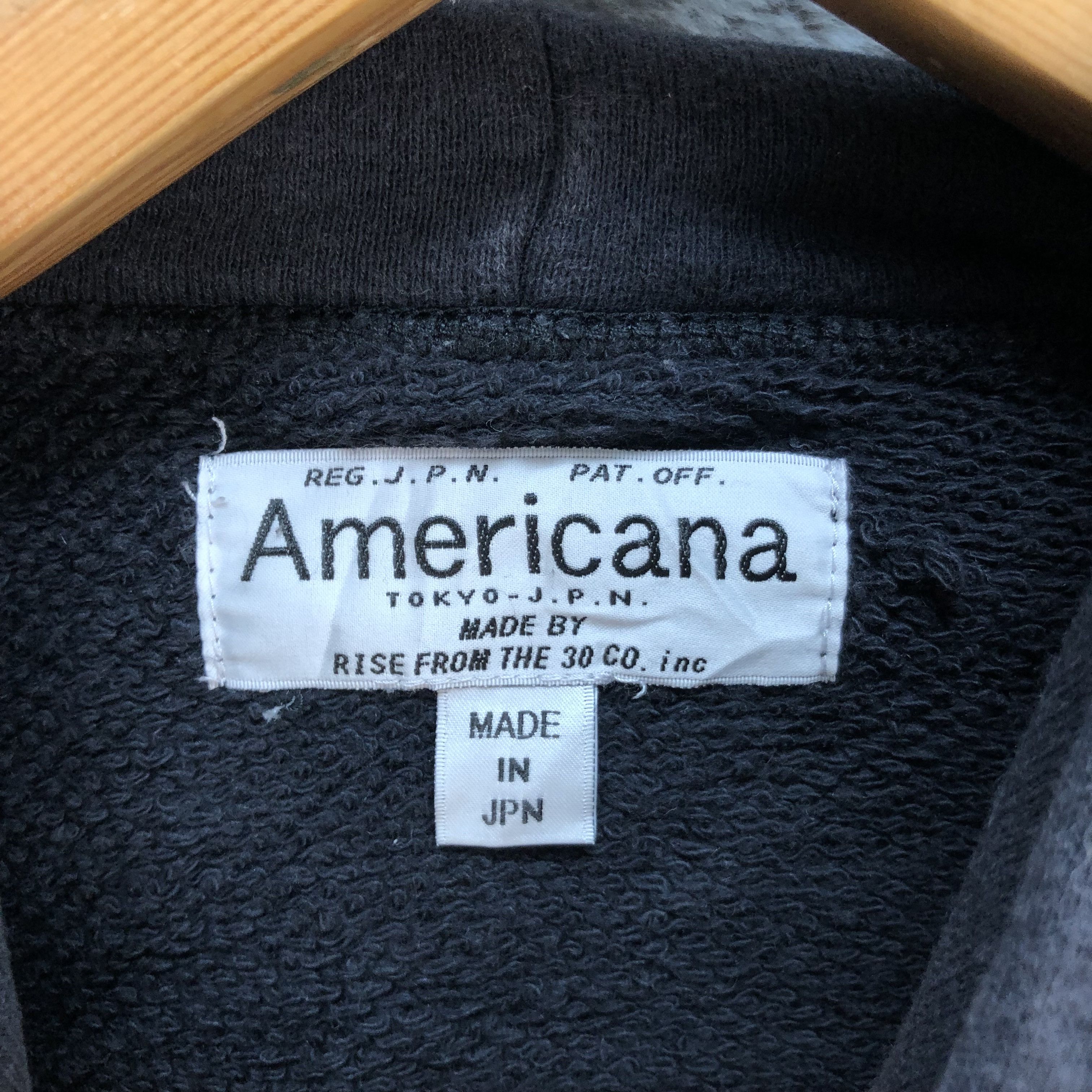 Japanese Brand AMERICANA Rise From The 30 Co Made in Japan Hoodie #5797-207 Size XS / US 0-2 / IT 36-38 - 8 Thumbnail