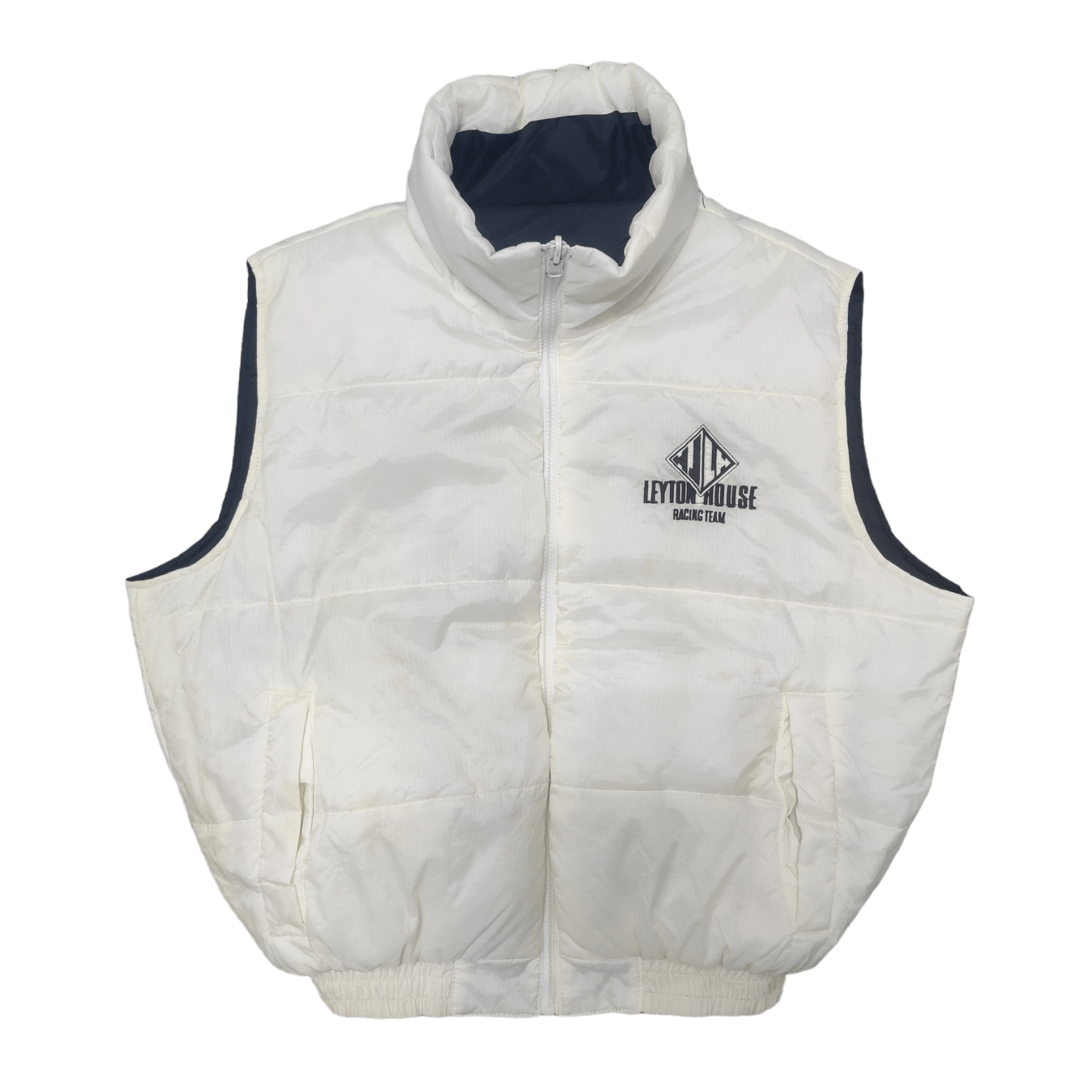 Japanese Brand Vintage Leyton House Racing Team Puffer Vest Reversible Size US M / EU 48-50 / 2 - 7 Thumbnail