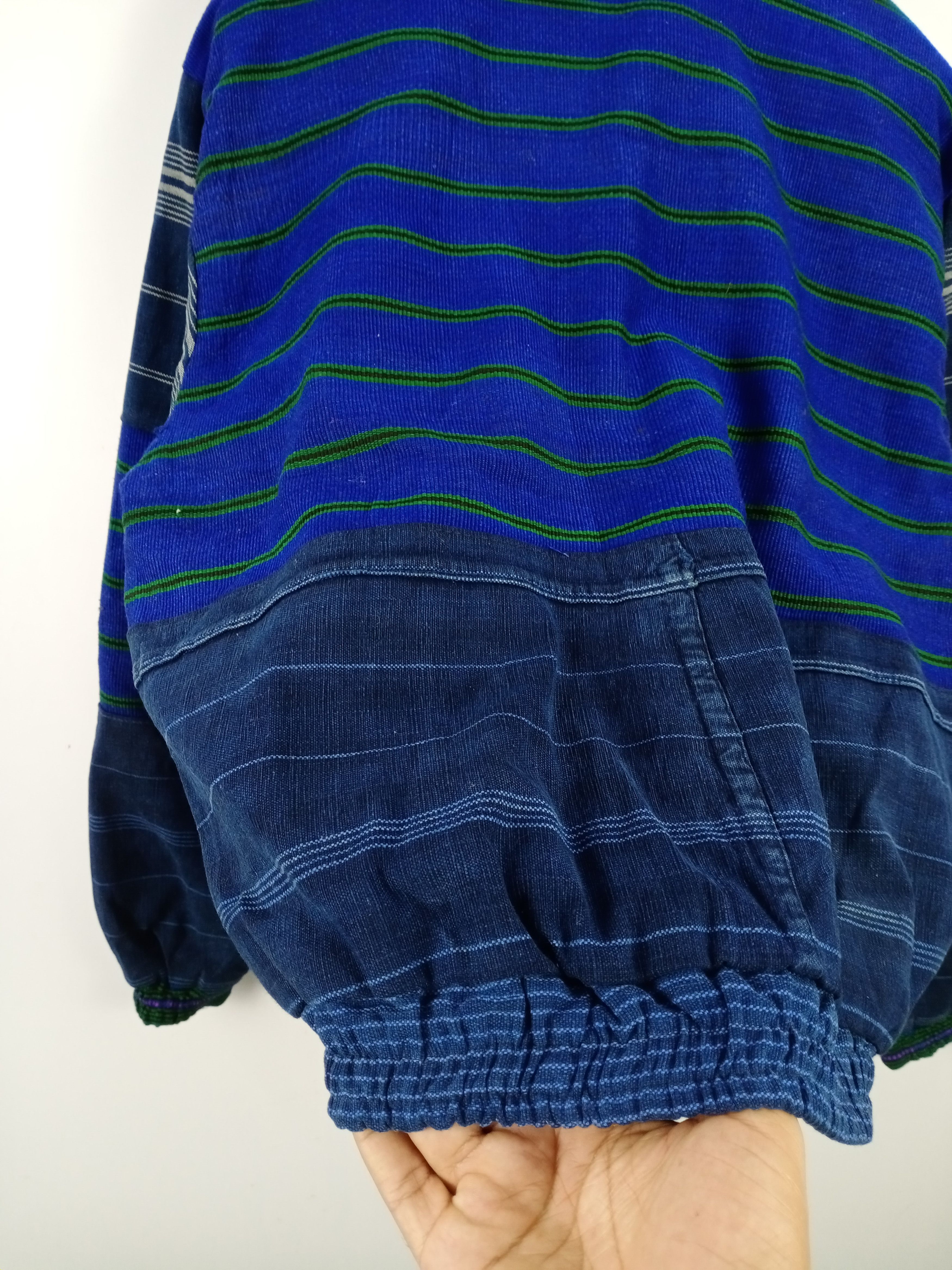 Japanese Brand No Brand Multicolor Knit Zipper Bomber Style Jacket Size US L / EU 52-54 / 3 - 10 Thumbnail