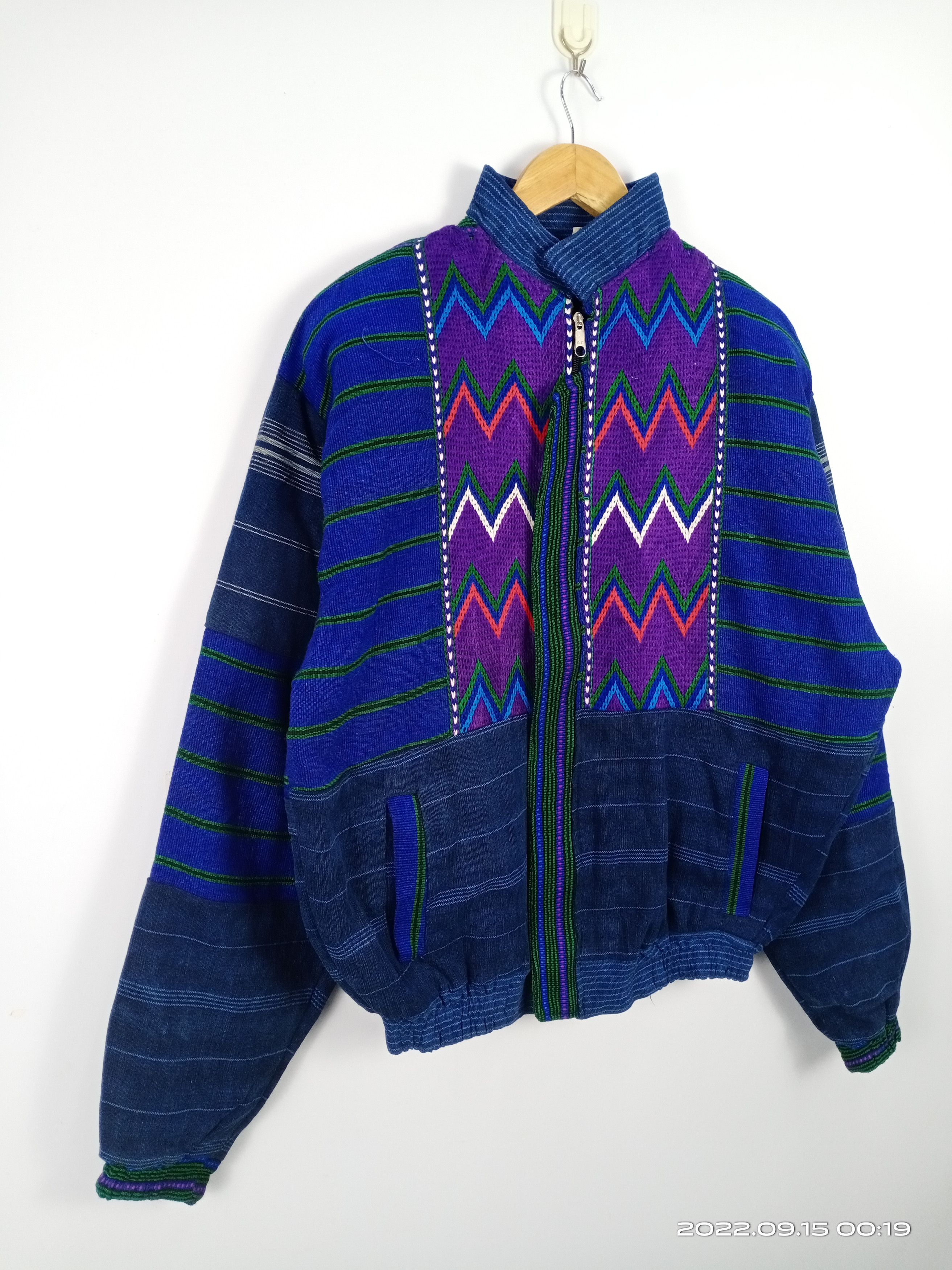 Japanese Brand No Brand Multicolor Knit Zipper Bomber Style Jacket Size US L / EU 52-54 / 3 - 2 Thumbnail