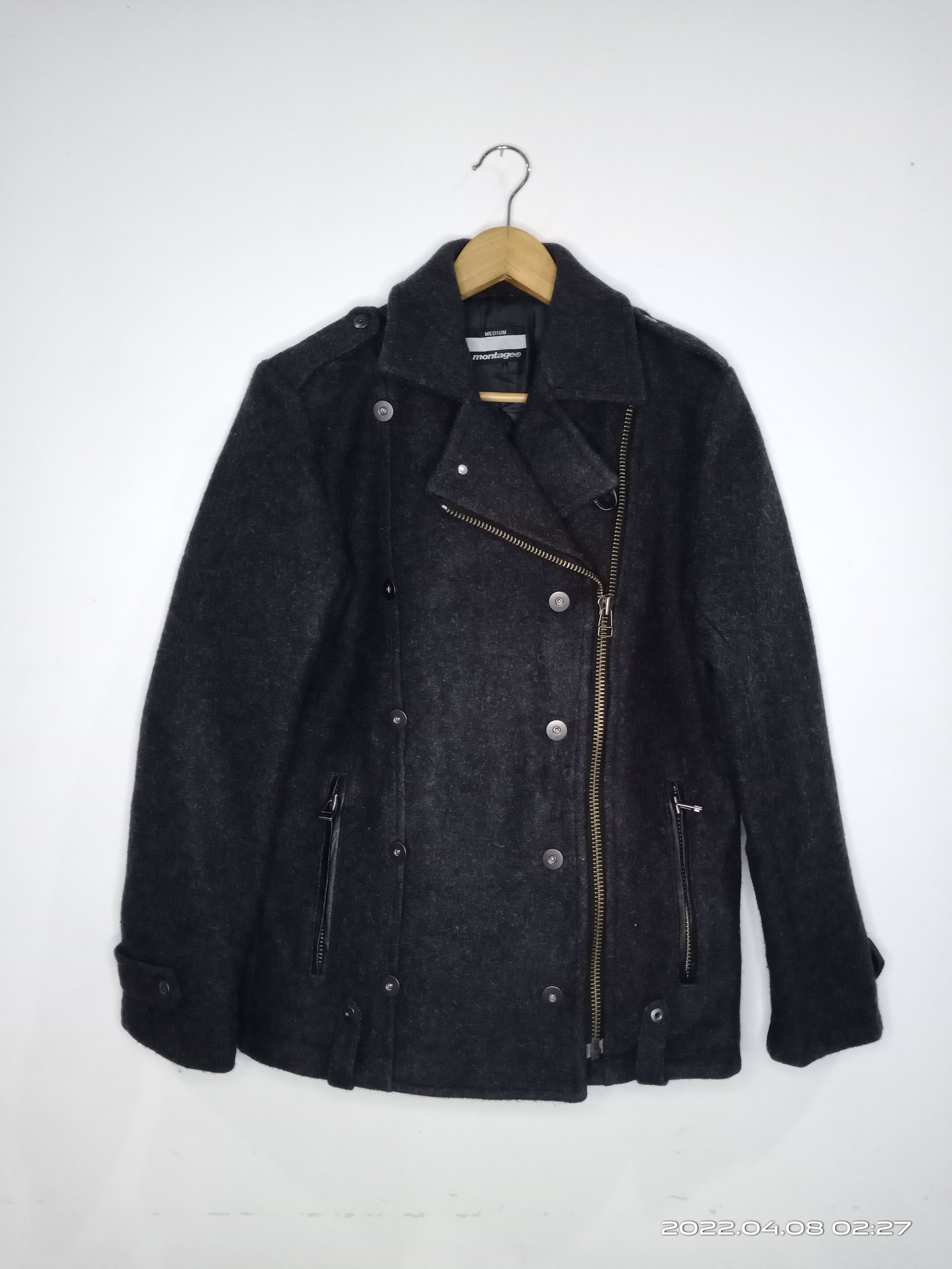 Japanese Brand Montage Double Collar Heavy Wool Jacket Japanese Brand Size US S / EU 44-46 / 1 - 1 Thumbnail