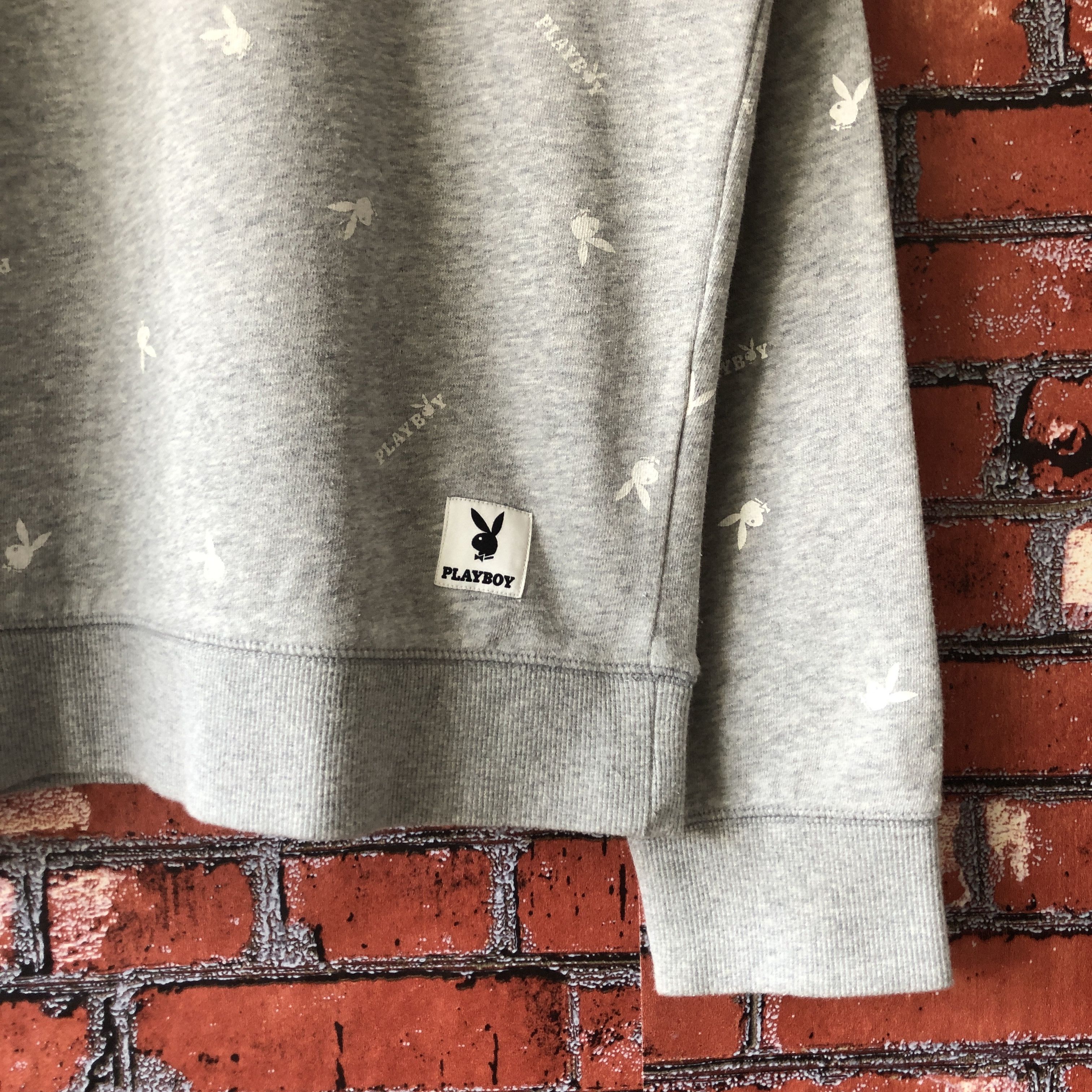 Playboy Playboy Big Logo Bunny Monogram Overprint Sweatshirt Fit L Size US L / EU 52-54 / 3 - 5 Thumbnail