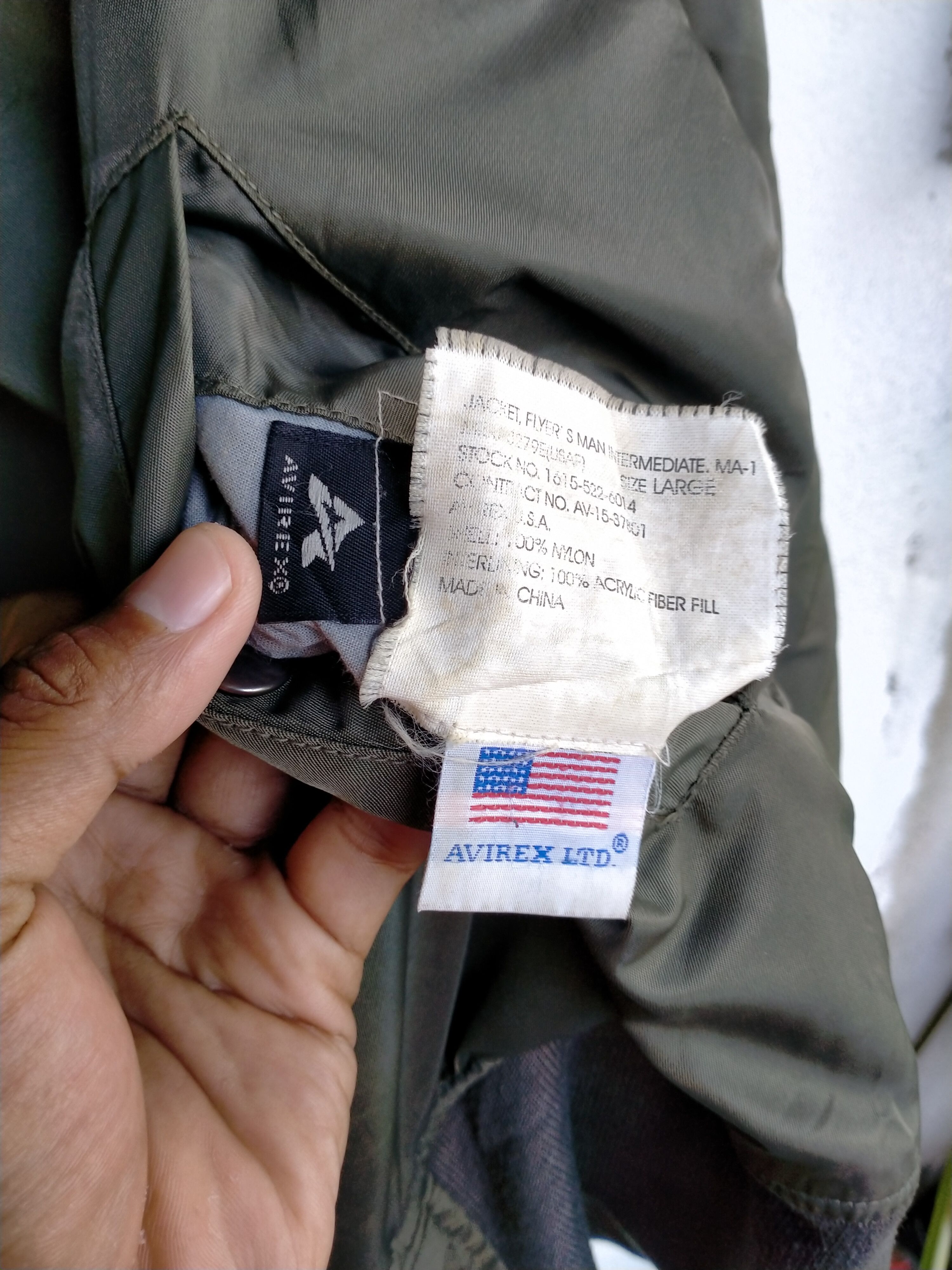 Avirex × Vintage Vintage Distressed Avirex Midnight Attack Ma-1 Flight Jacket Size US L / EU 52-54 / 3 - 4 Thumbnail