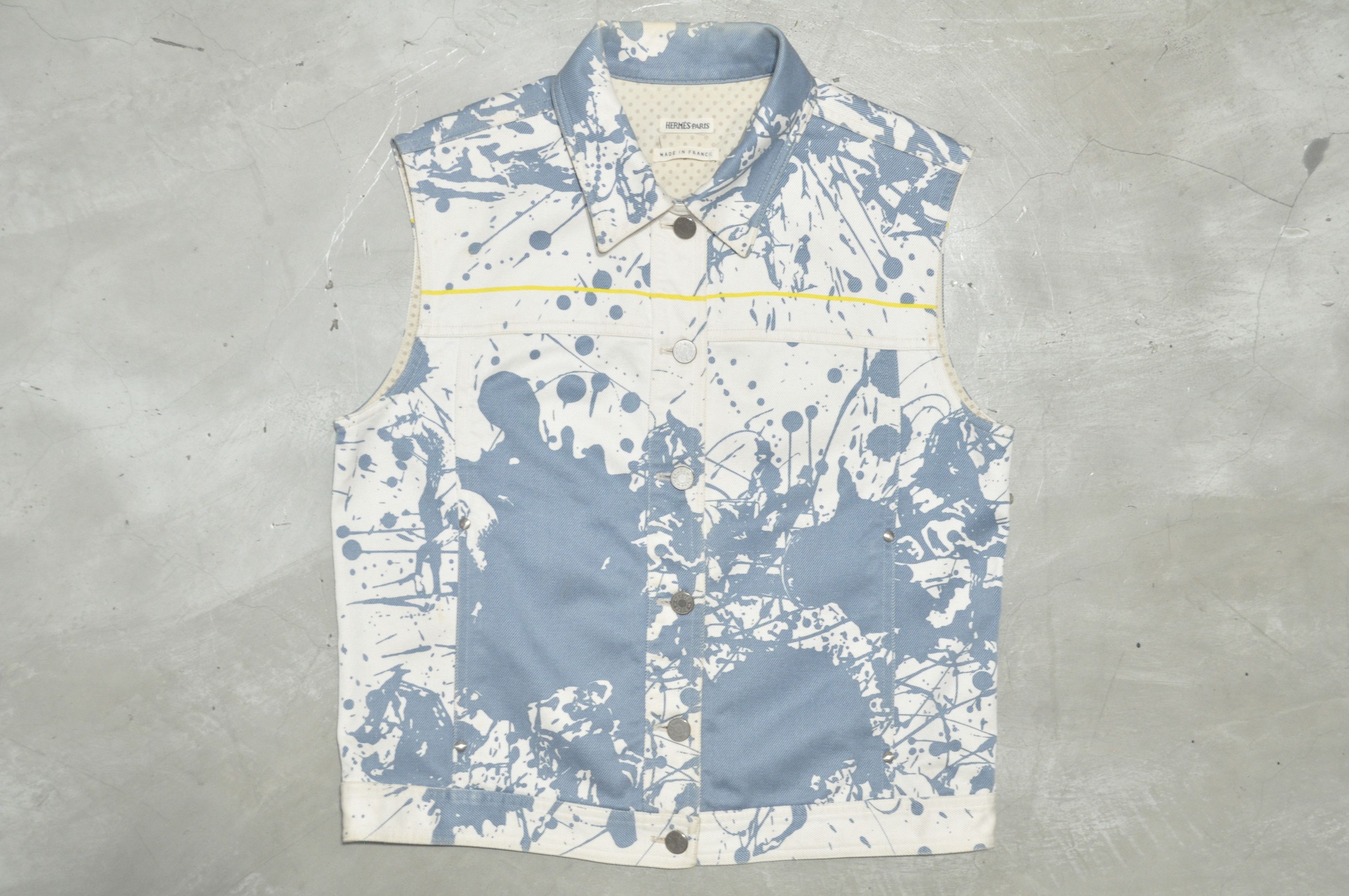 image of Hermes - M - Dr - S/s 04 - Cheval Surprise Denim Vest, Women's (Size Large)