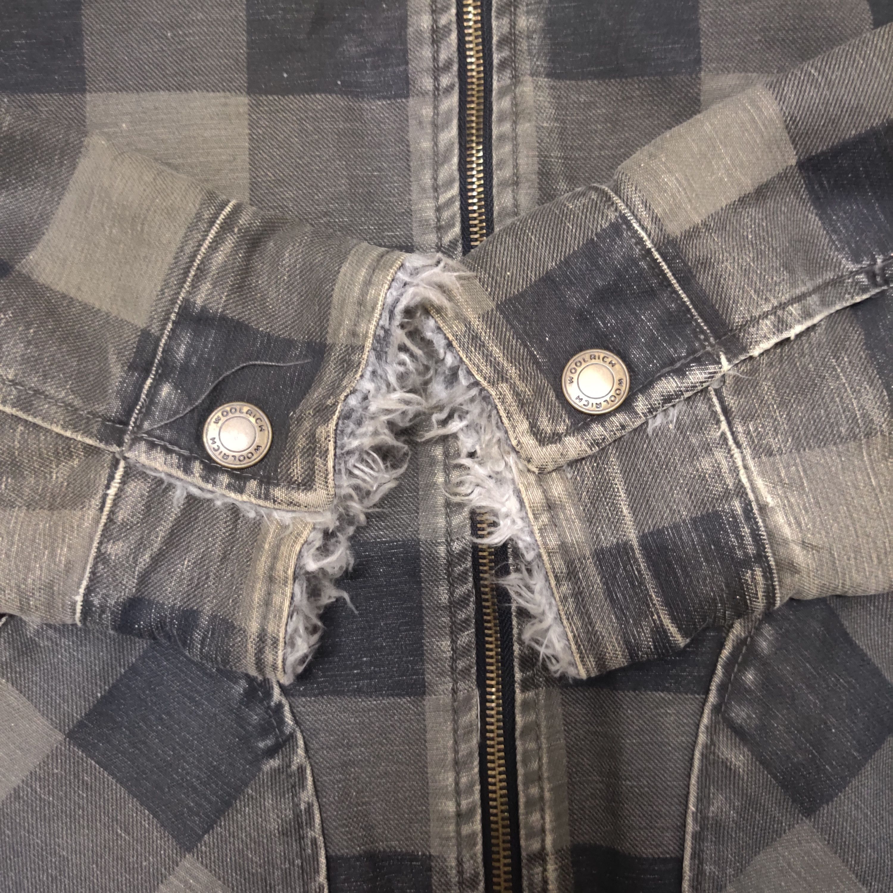 Woolrich Woolen Mills Vintage Woolrich Tartan Plaid Fur Jacket Size US L / EU 52-54 / 3 - 5 Thumbnail