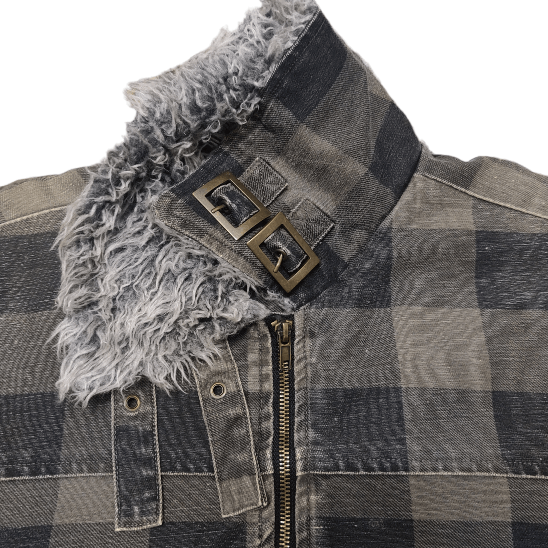 Woolrich Woolen Mills Vintage Woolrich Tartan Plaid Fur Jacket Size US L / EU 52-54 / 3 - 3 Thumbnail