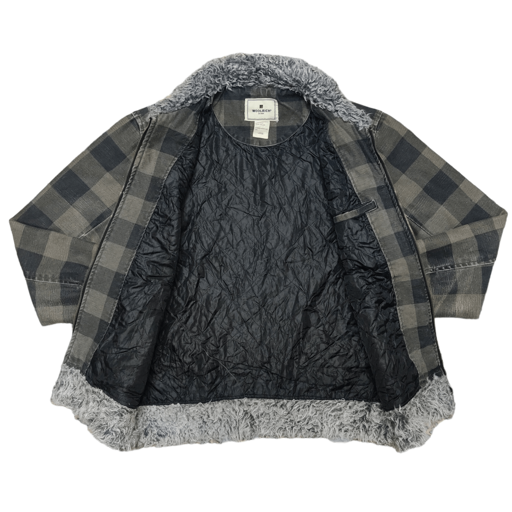 Woolrich Woolen Mills Vintage Woolrich Tartan Plaid Fur Jacket Size US L / EU 52-54 / 3 - 6 Thumbnail