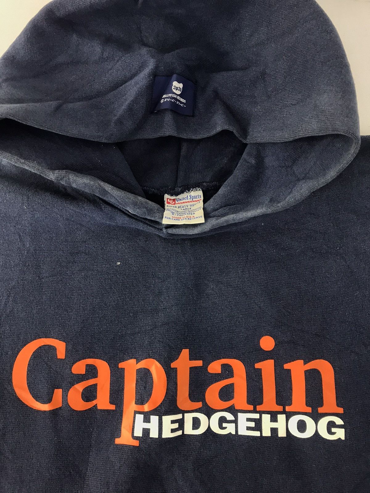 Japanese Brand × Vintage Captain Hedgehog Hoodies Winter Wear Pull Over K2294j Size US XL / EU 56 / 4 - 4 Thumbnail