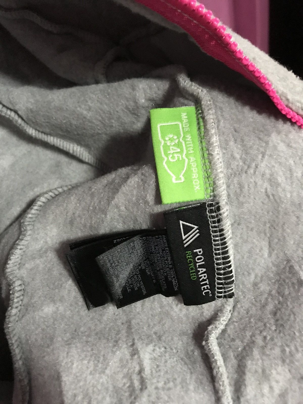 THE NORTH FACE JACKET GREY SIZE S FLEECE POLARTEC