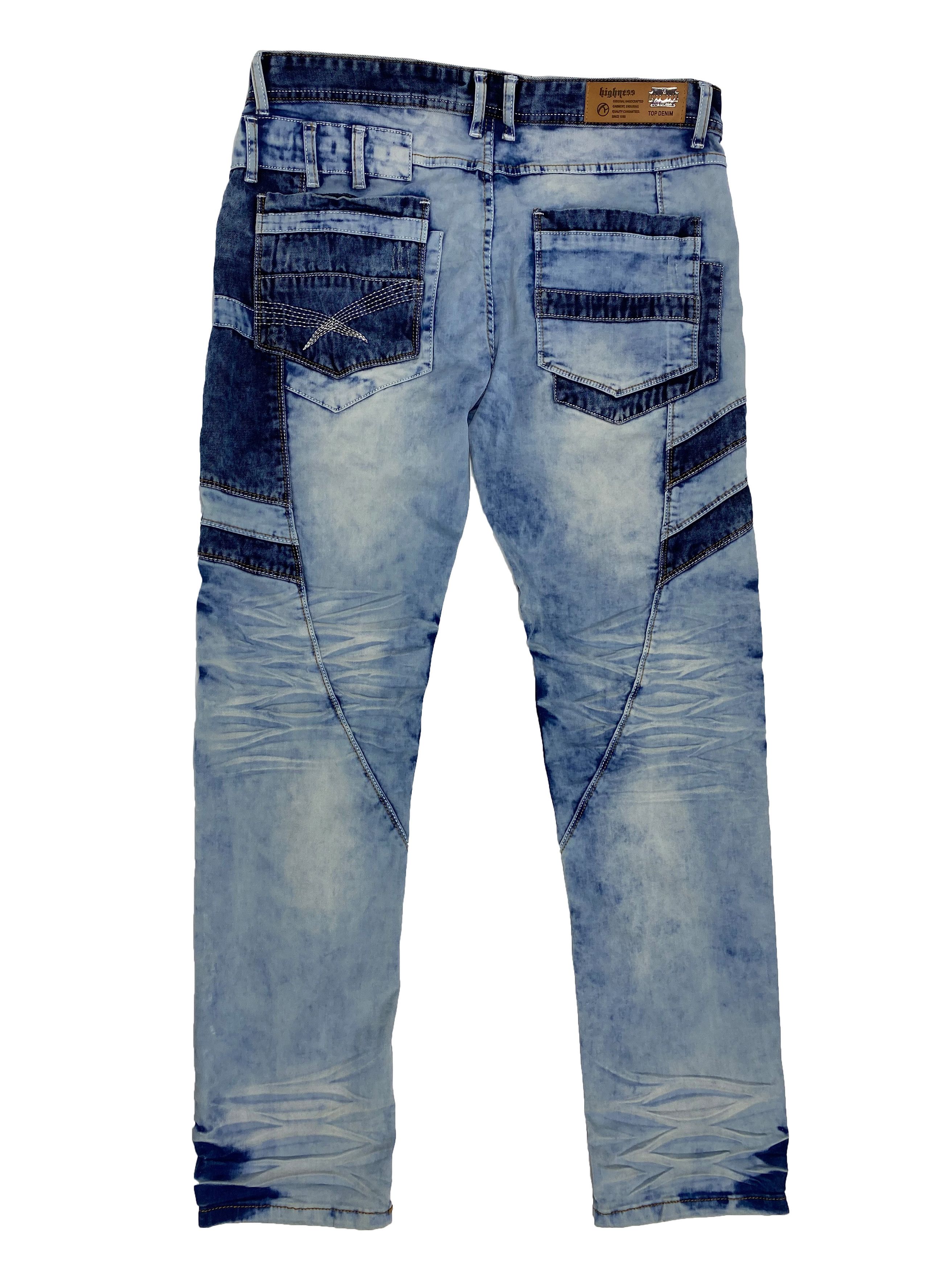 Japanese Brand × Vintage Highness Denim Y2K Studded Zip Detail Acid Wash Jeans Size US 36 / EU 52 - 5 Thumbnail