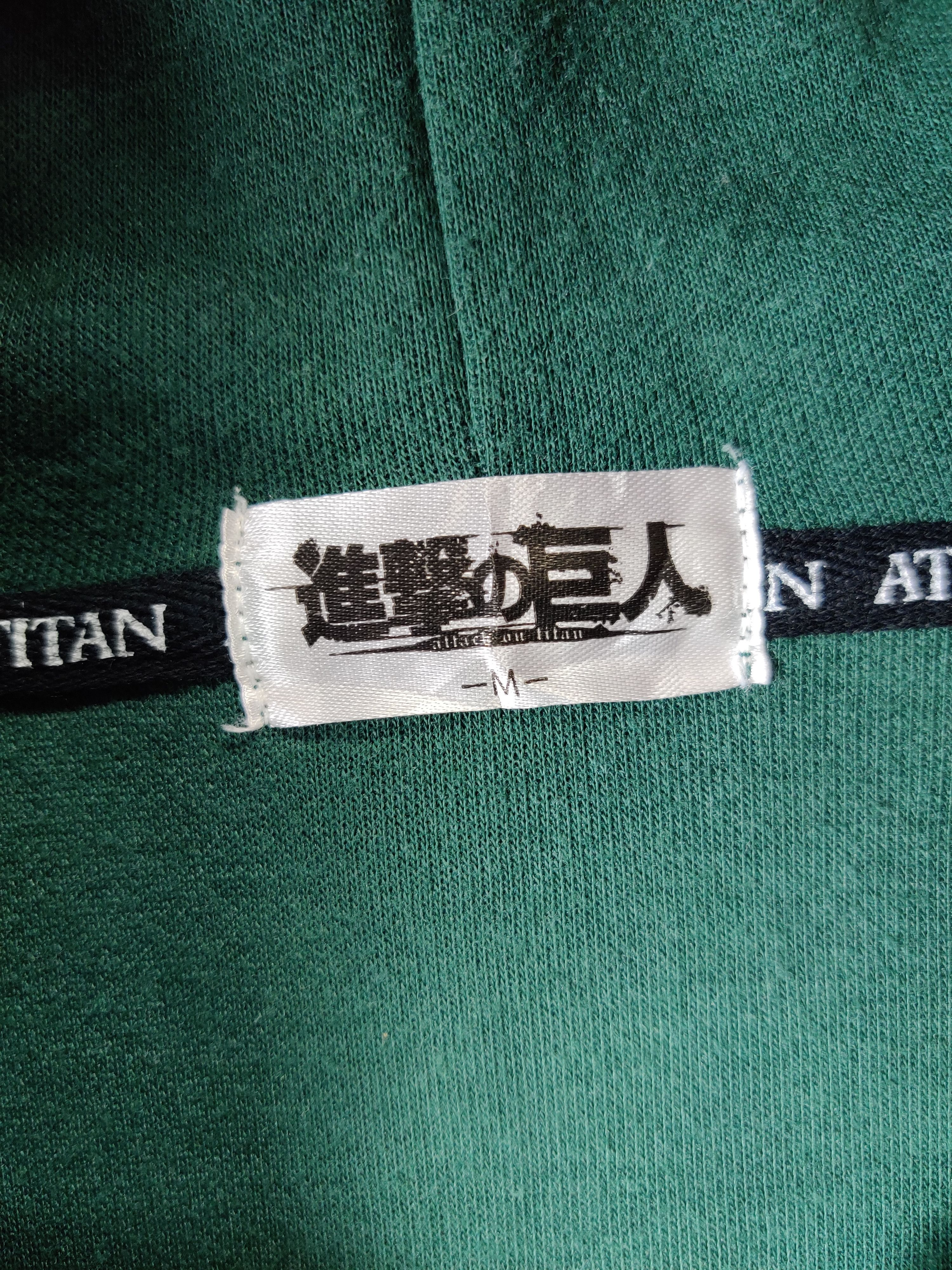 Anime Vintage Anima Attack On Titan Embroidery Zipper Hoodie Size US M / EU 48-50 / 2 - 7 Thumbnail