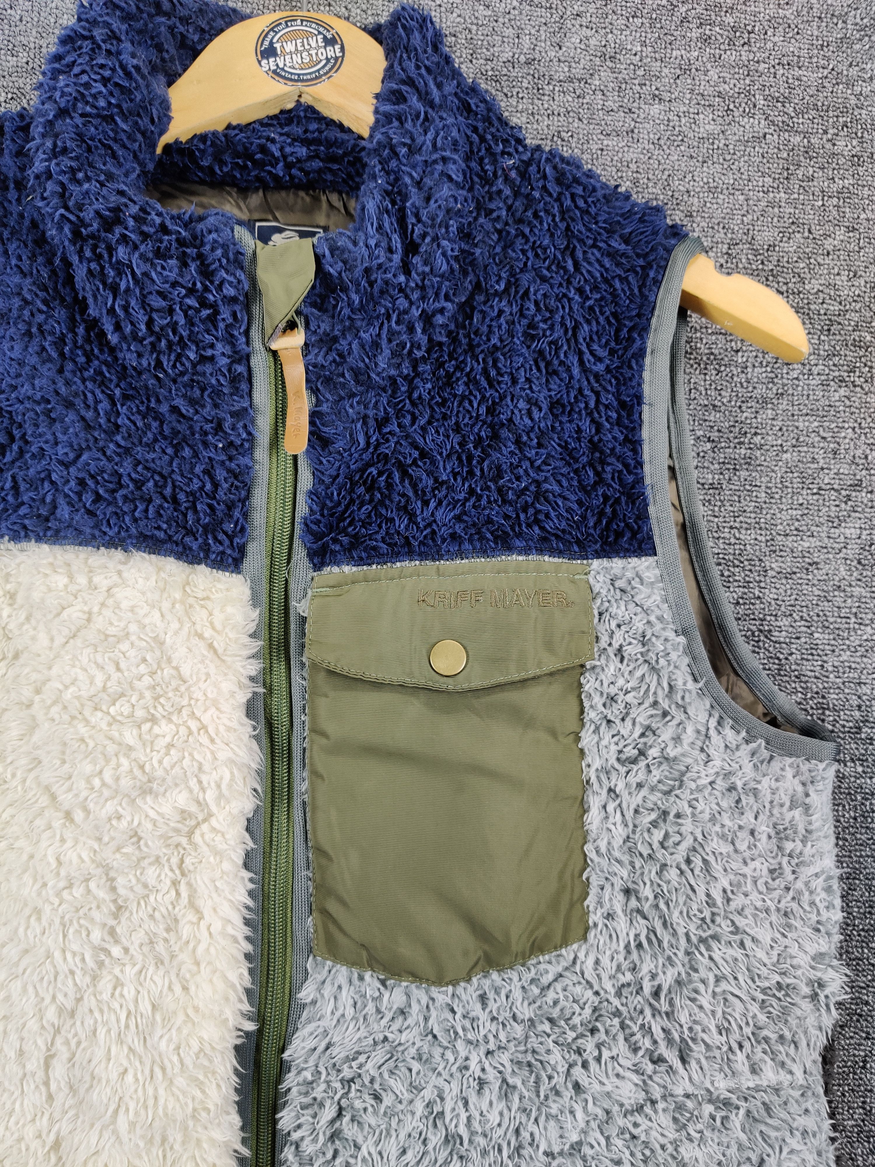 Vintage Kriff Mayer Fleece Single Pocket Vest Nice Colour