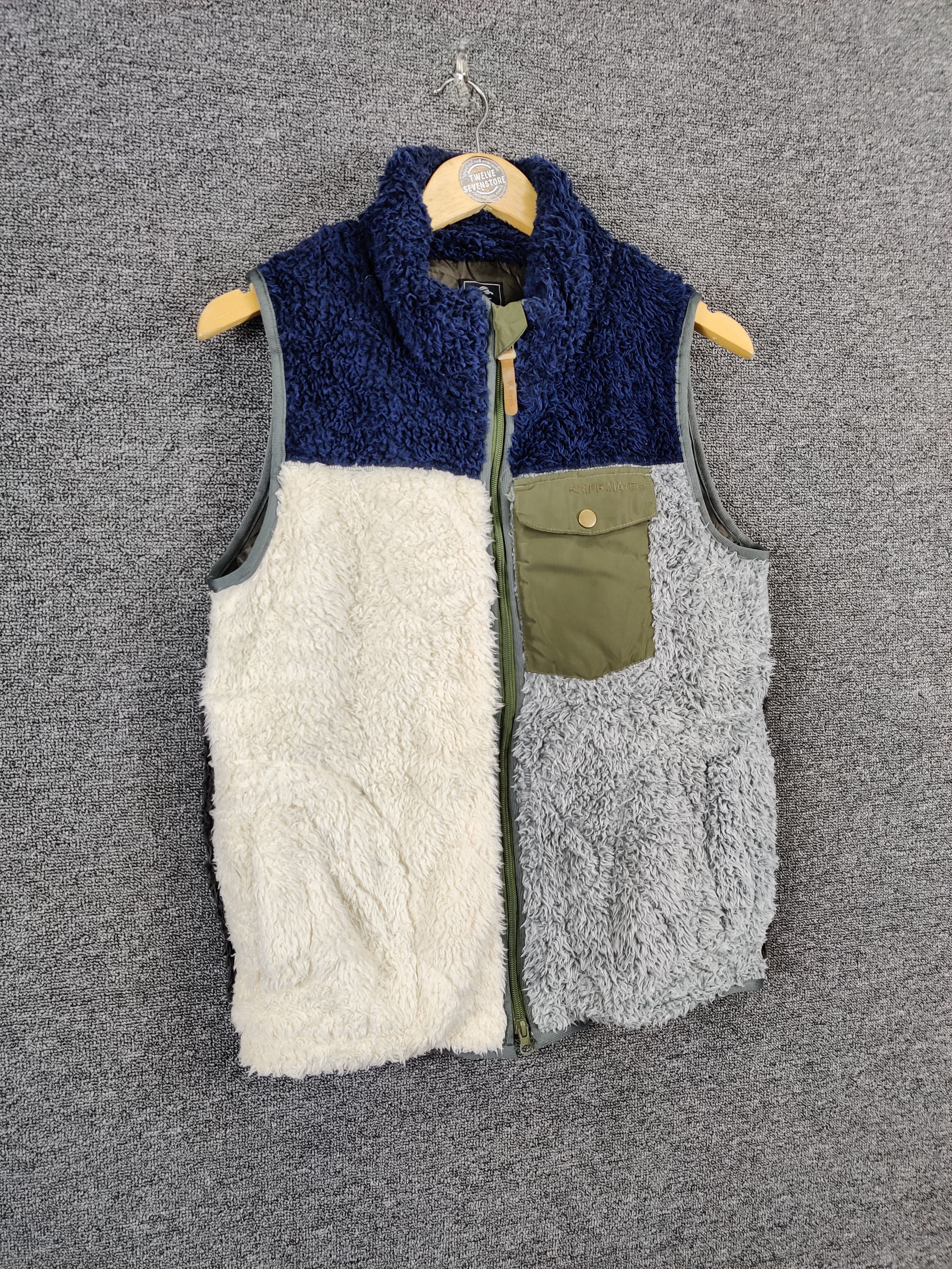 Vintage Kriff Mayer Fleece Single Pocket Vest Nice Colour
