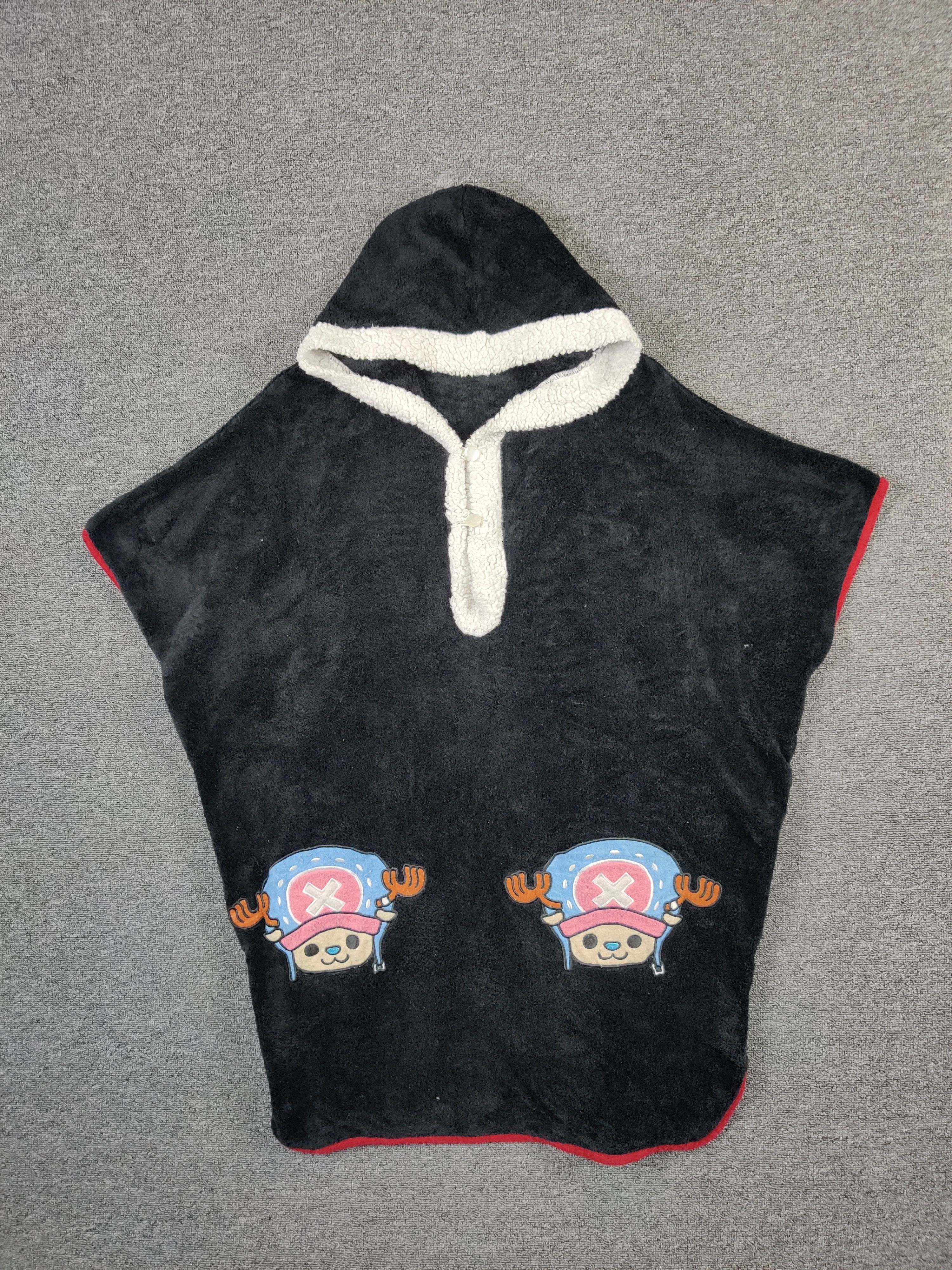 One Piece Vintage One Piece Anime Fleece Poncho Hoodie Size US L / EU 52-54 / 3 - 1 Thumbnail