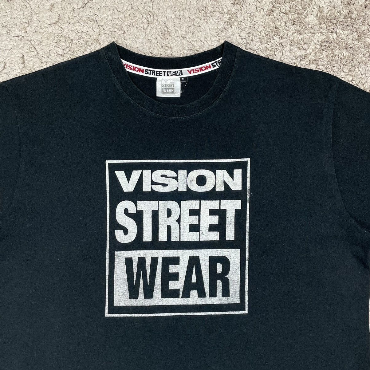 Vision Streetwear Vission Streetwear Box Logo Faded T-shirt Size US XXL / EU 58 / 5 - 5 Thumbnail