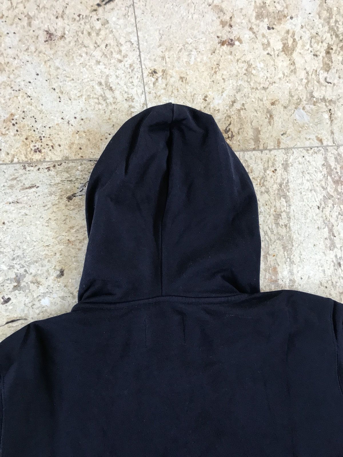 Zip Up Black Hoodie With Embroidered Chest Logo