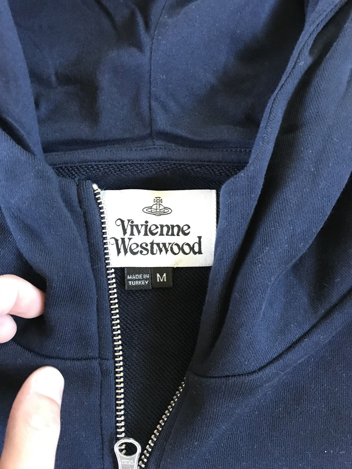 Zip Up Black Hoodie With Embroidered Chest Logo