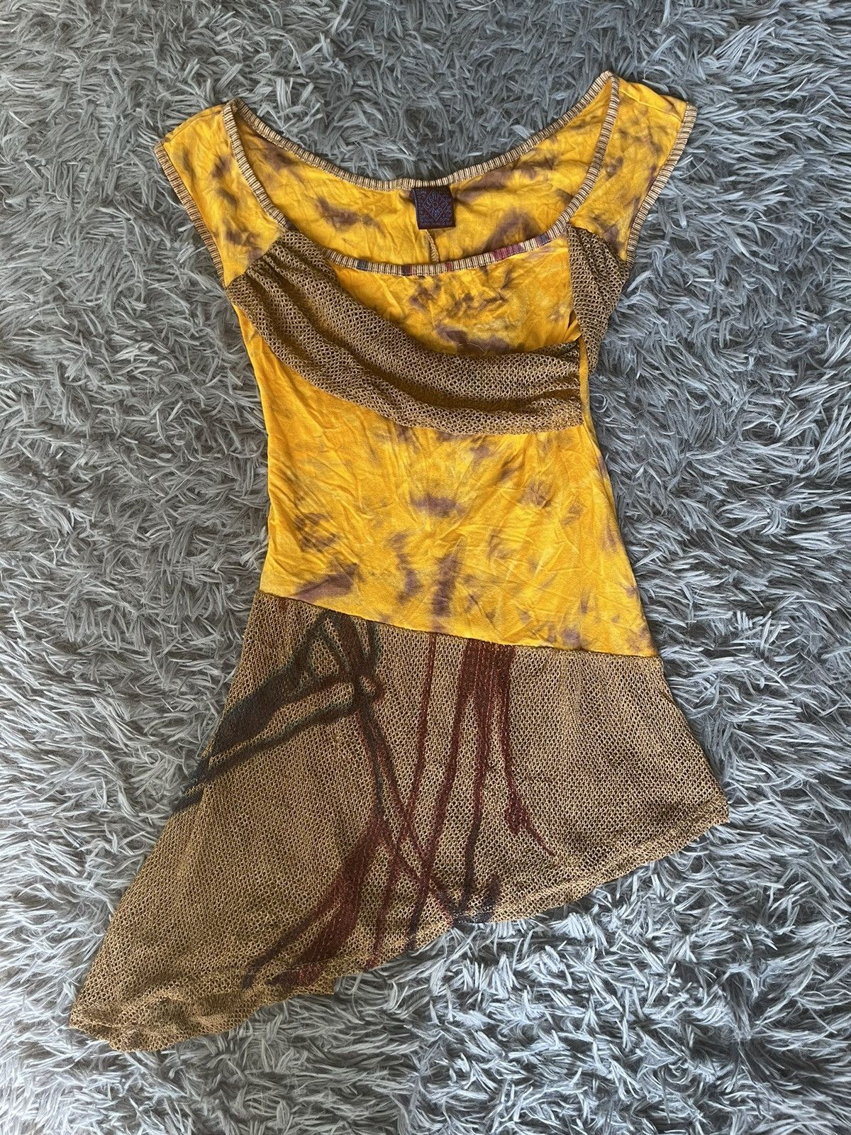 Vintage Legatte avant garde 00s vintage mesh JPG style tank top Size S / US 4 / IT 40 - 1 Thumbnail