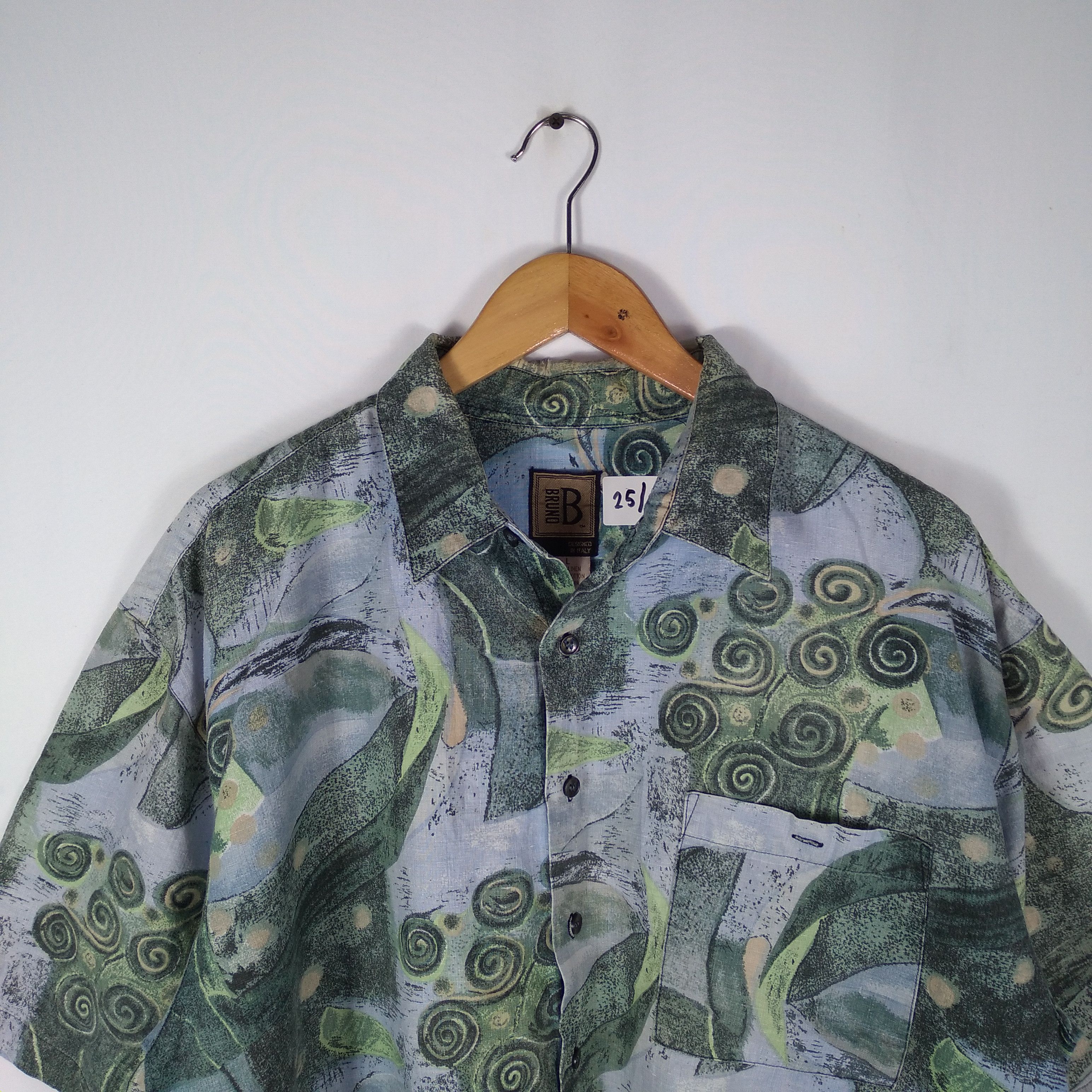 Arts & Science × Vintage Vintage Italian Bruno Art Work Flora Jungle Button Up Shirt Size US L / EU 52-54 / 3 - 2 Thumbnail