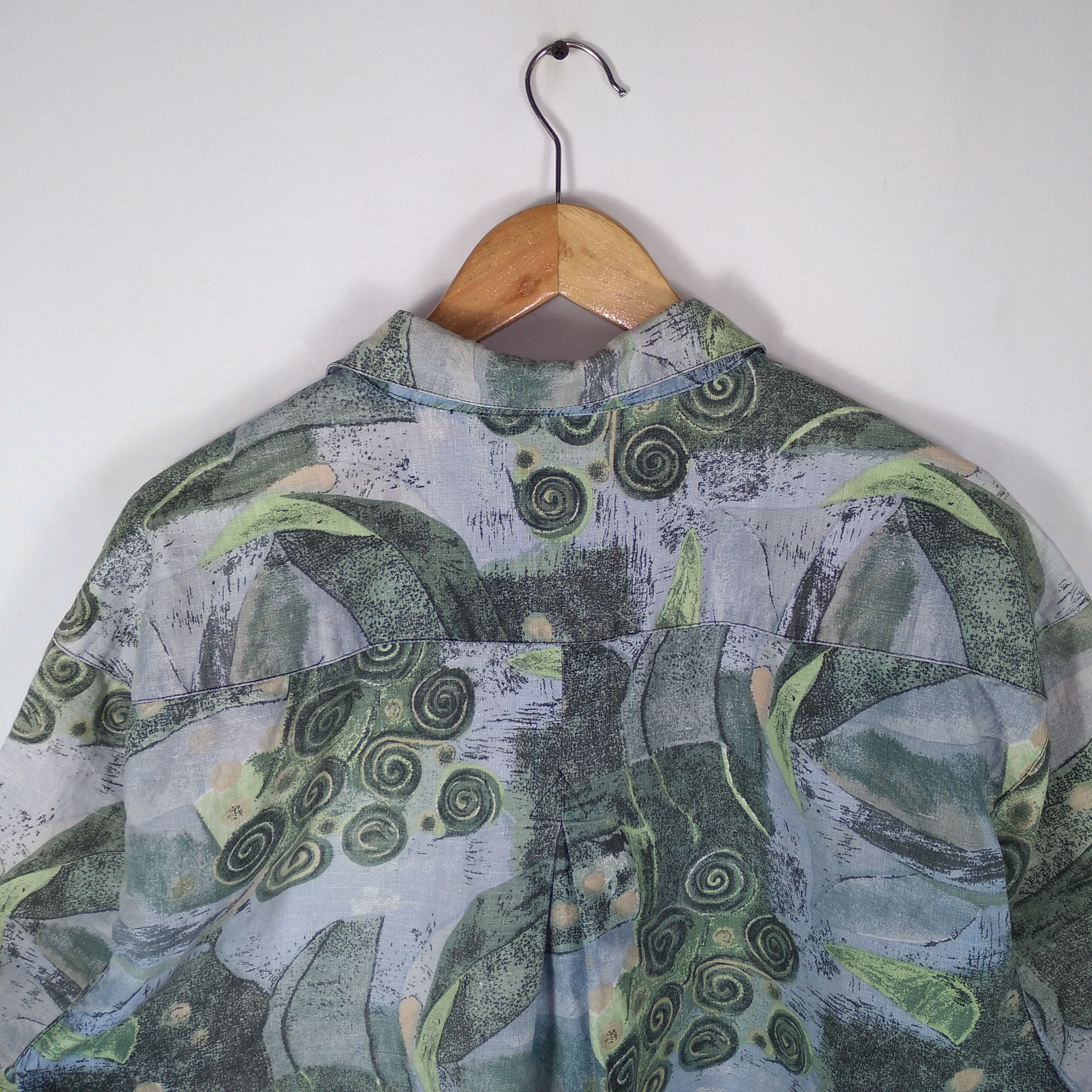 Arts & Science × Vintage Vintage Italian Bruno Art Work Flora Jungle Button Up Shirt Size US L / EU 52-54 / 3 - 6 Thumbnail