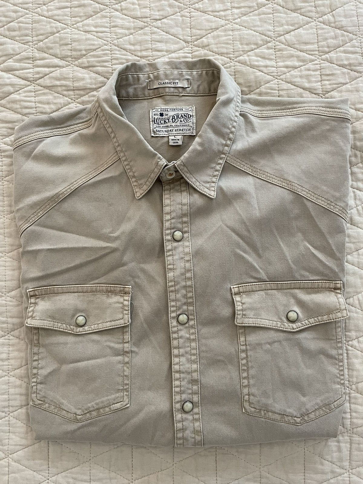 Lucky Brand Short Sleeve Western Cut Chores Shirt | Grailed