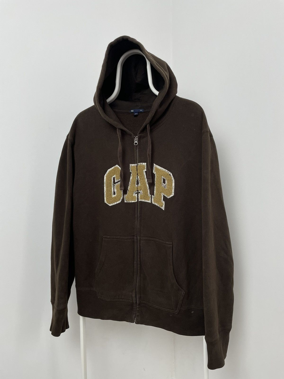 Gap × Vintage Vintage Y2K GAP brown Hoodie travis Scott kanye west Size US L / EU 52-54 / 3 - 3 Thumbnail