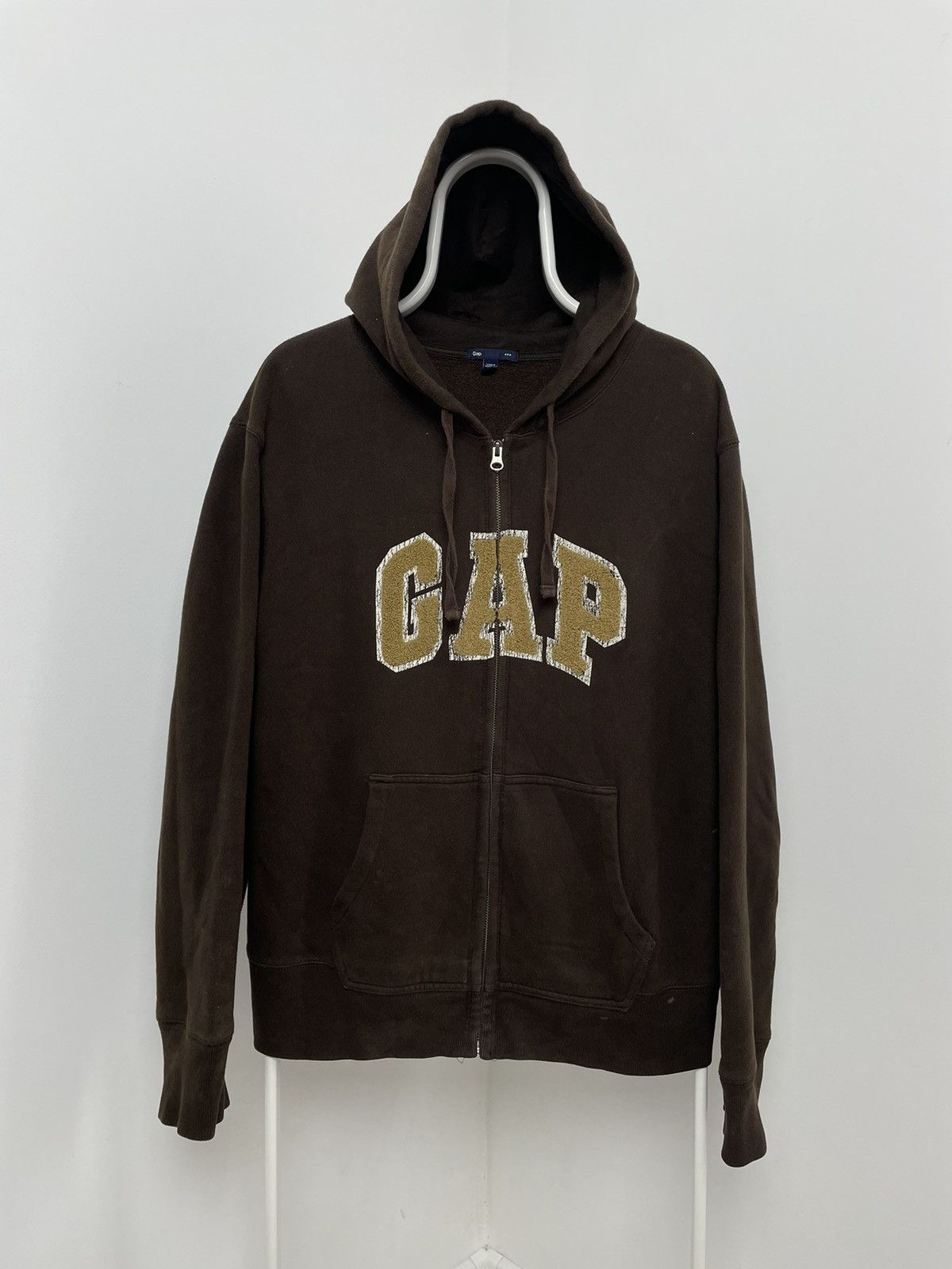 Gap × Vintage Vintage Y2K GAP brown Hoodie travis Scott kanye west Size US L / EU 52-54 / 3 - 2 Thumbnail
