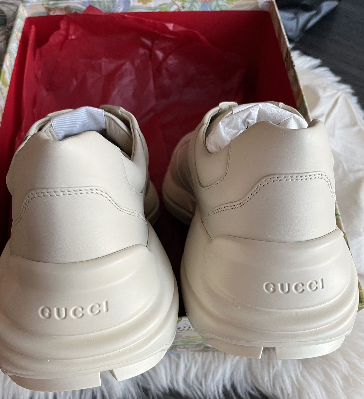 Gucci Rare New Super Runway Rhyton Gucci Tiger Leather Sneaker Size US 12.5 / EU 45-46 - 9 Thumbnail