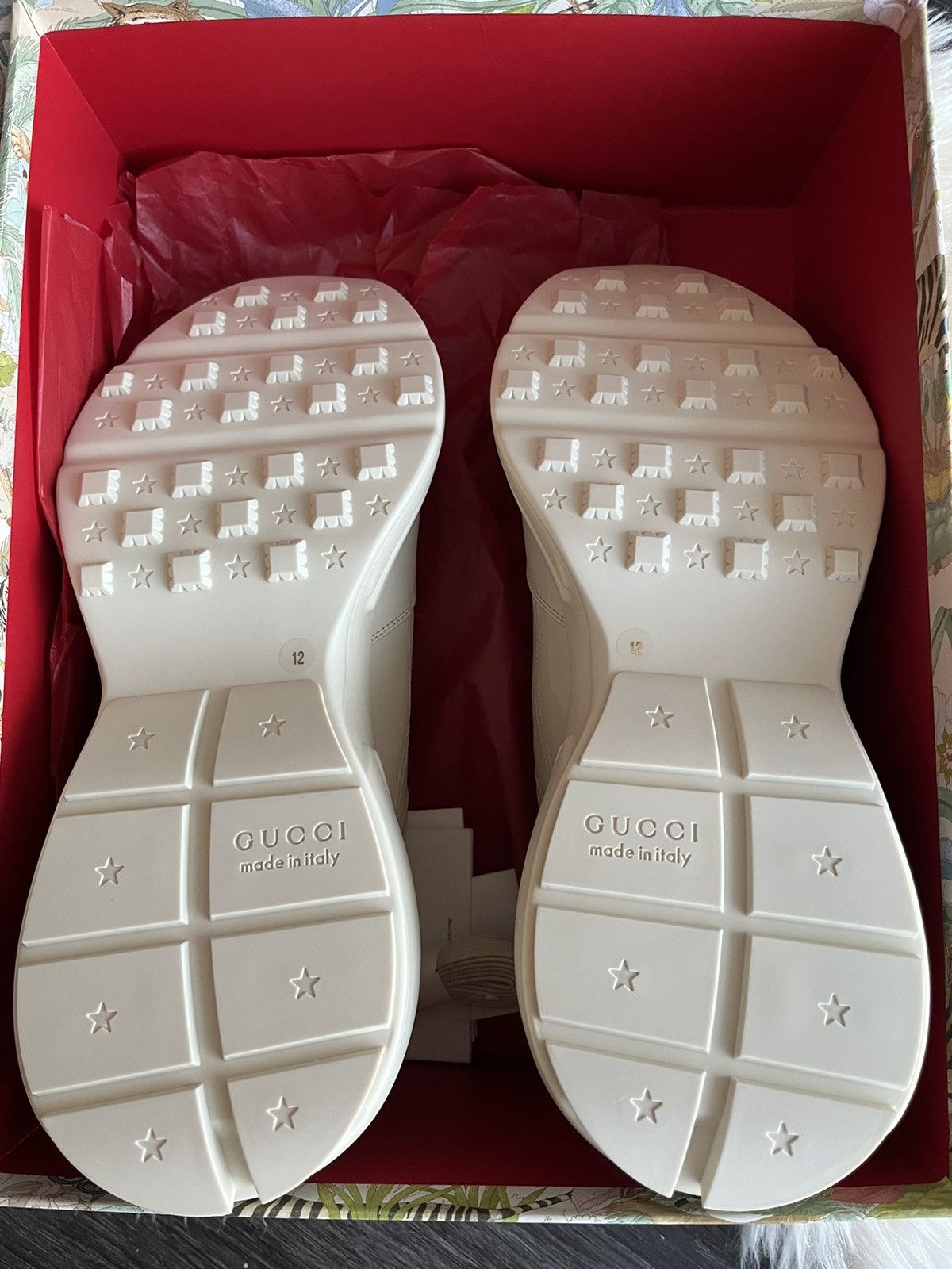 Gucci Rare New Super Runway Rhyton Gucci Tiger Leather Sneaker Size US 12.5 / EU 45-46 - 4 Thumbnail