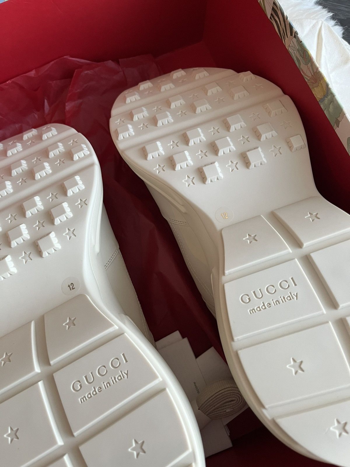 Gucci Rare New Super Runway Rhyton Gucci Tiger Leather Sneaker Size US 12.5 / EU 45-46 - 8 Thumbnail