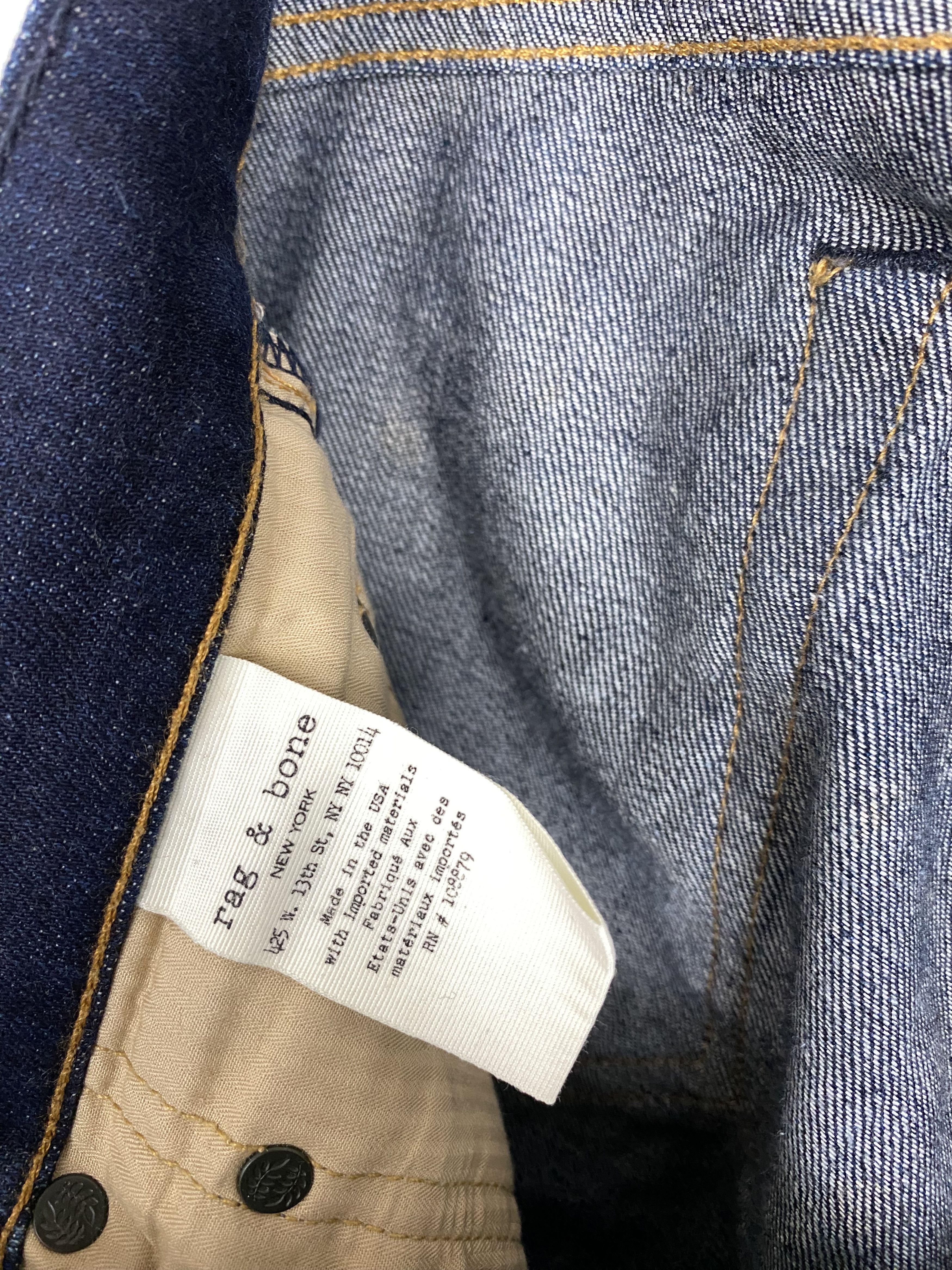 Rag & Bone Rag Bone Selvedge Raw Denim Made in USA Size US 33 - 12 Thumbnail