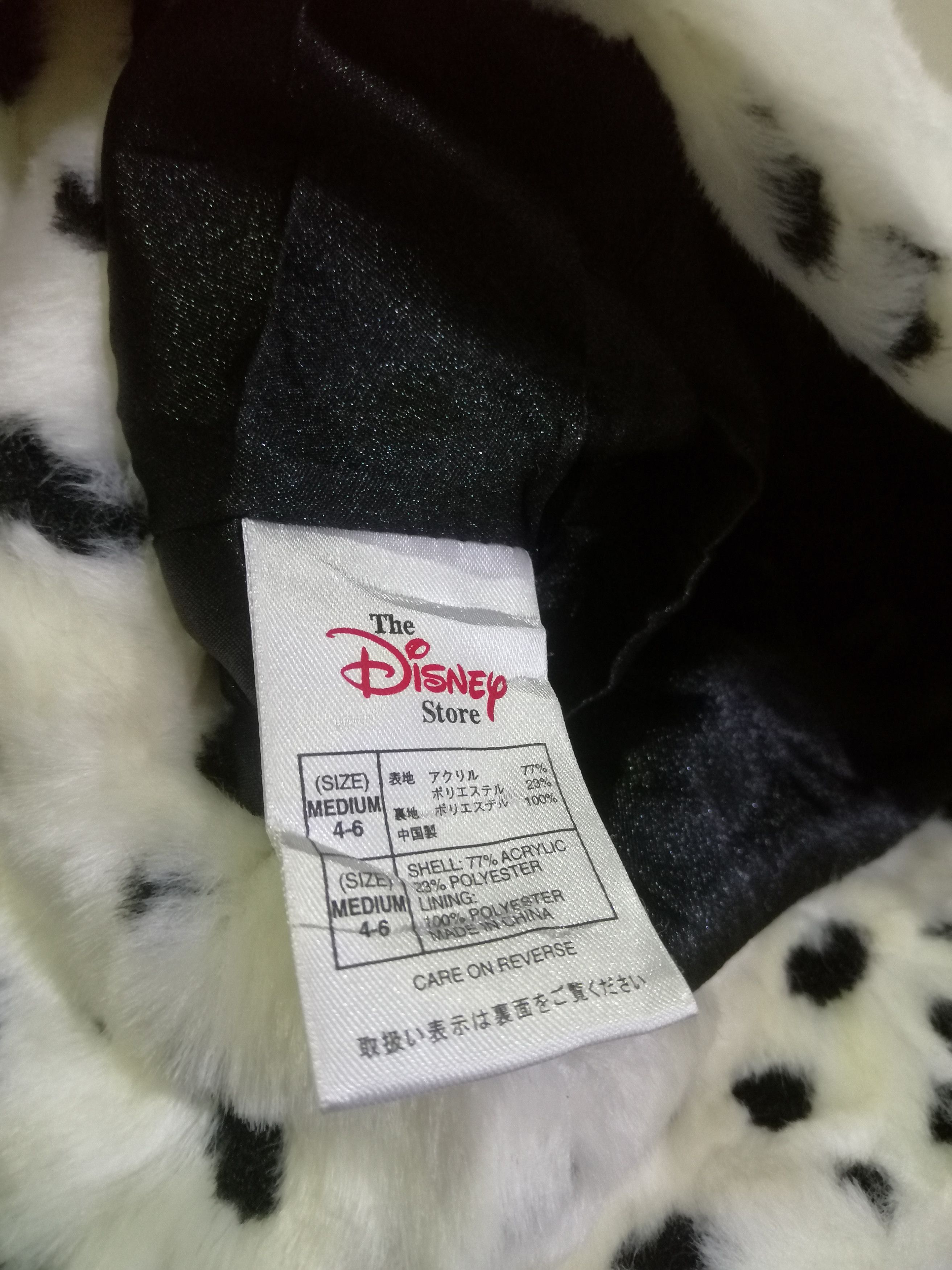 Disney Dalmatian white coat marked with black Fleece Hat Size ONE SIZE - 6 Thumbnail