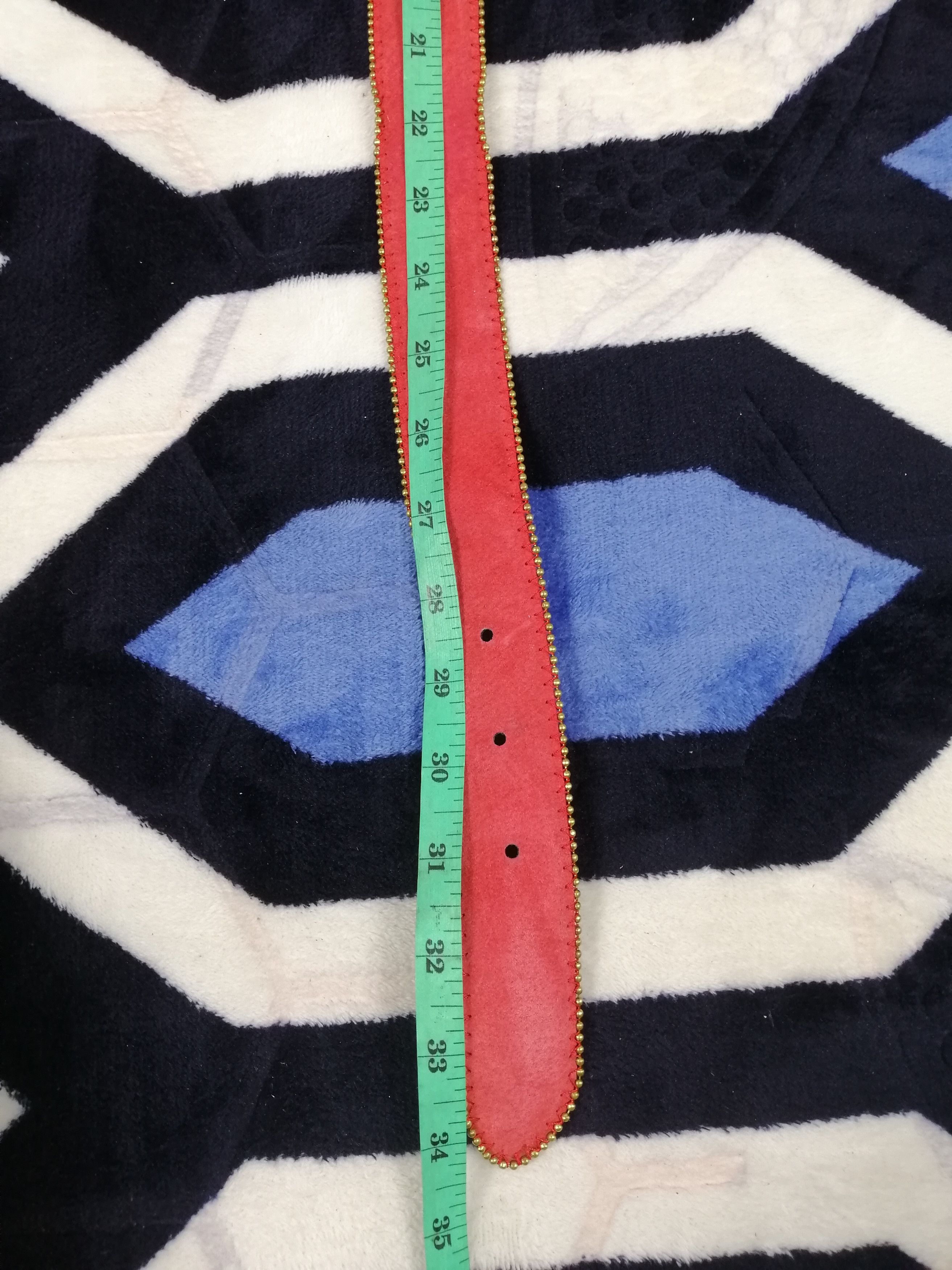 Japanese Brand × Other Espace Red Suede Leather Belt Size ONE SIZE - 7 Thumbnail
