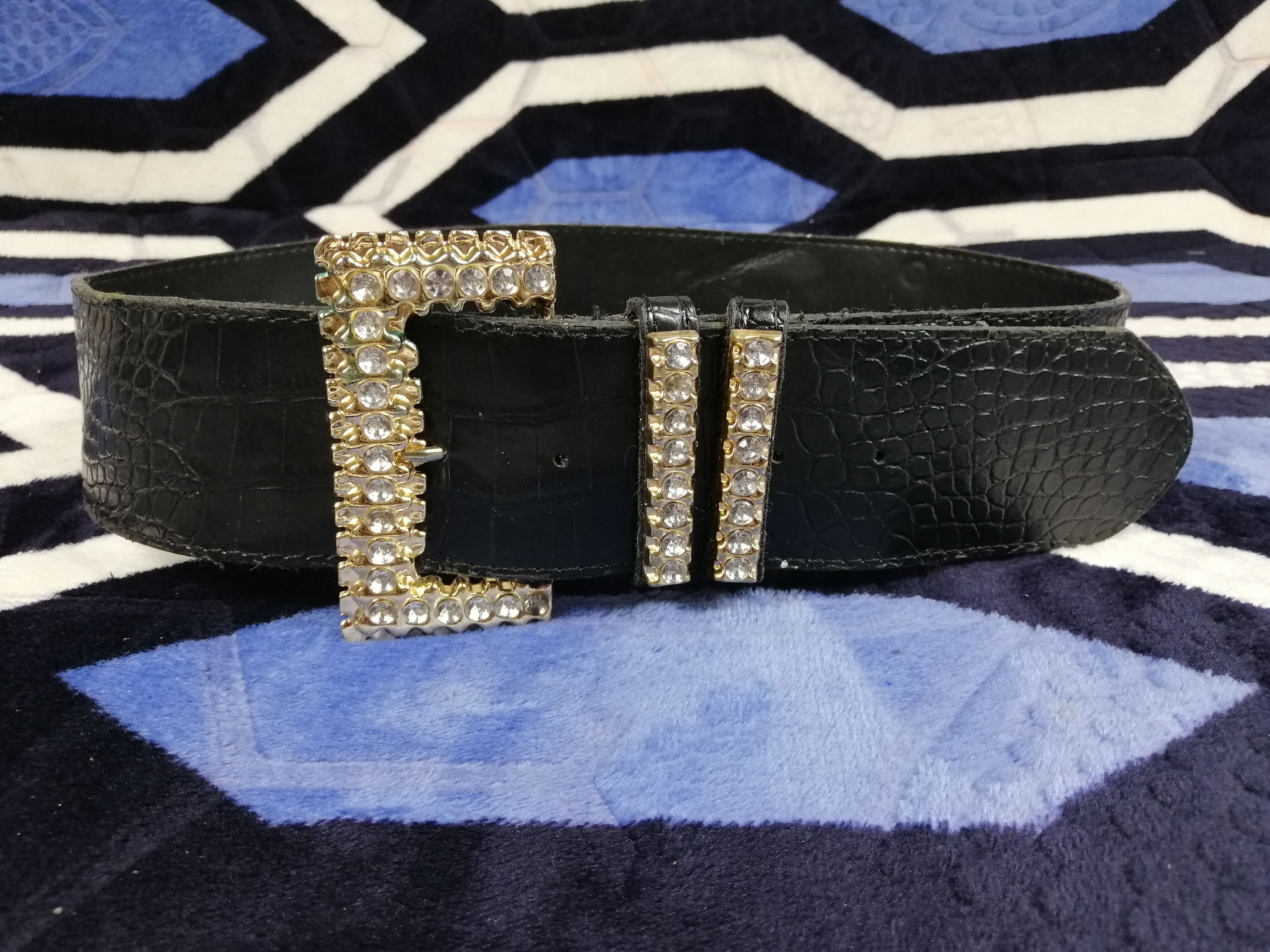 Japanese Brand × Other Big Buckle Diamond Belt Size ONE SIZE - 1 Thumbnail