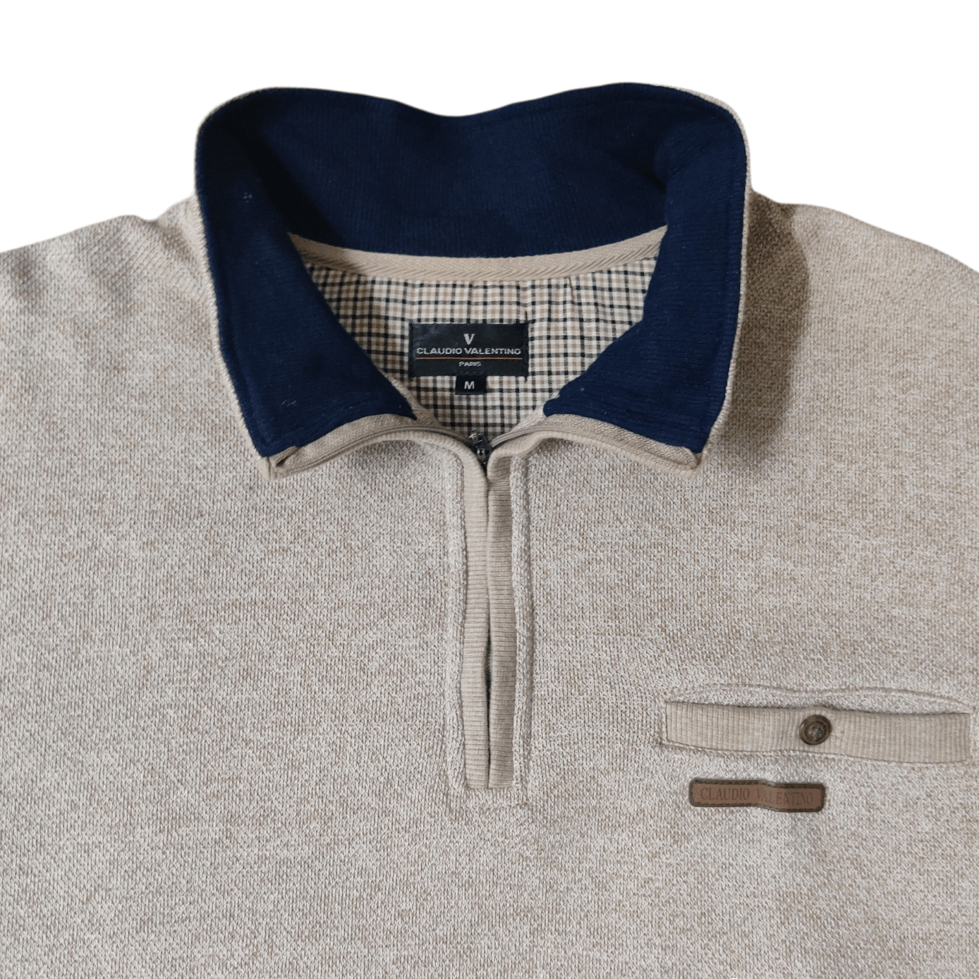 Valentino Vintage Claudio Valentino Half Zipper Single Pocket Size US M / EU 48-50 / 2 - 2 Thumbnail