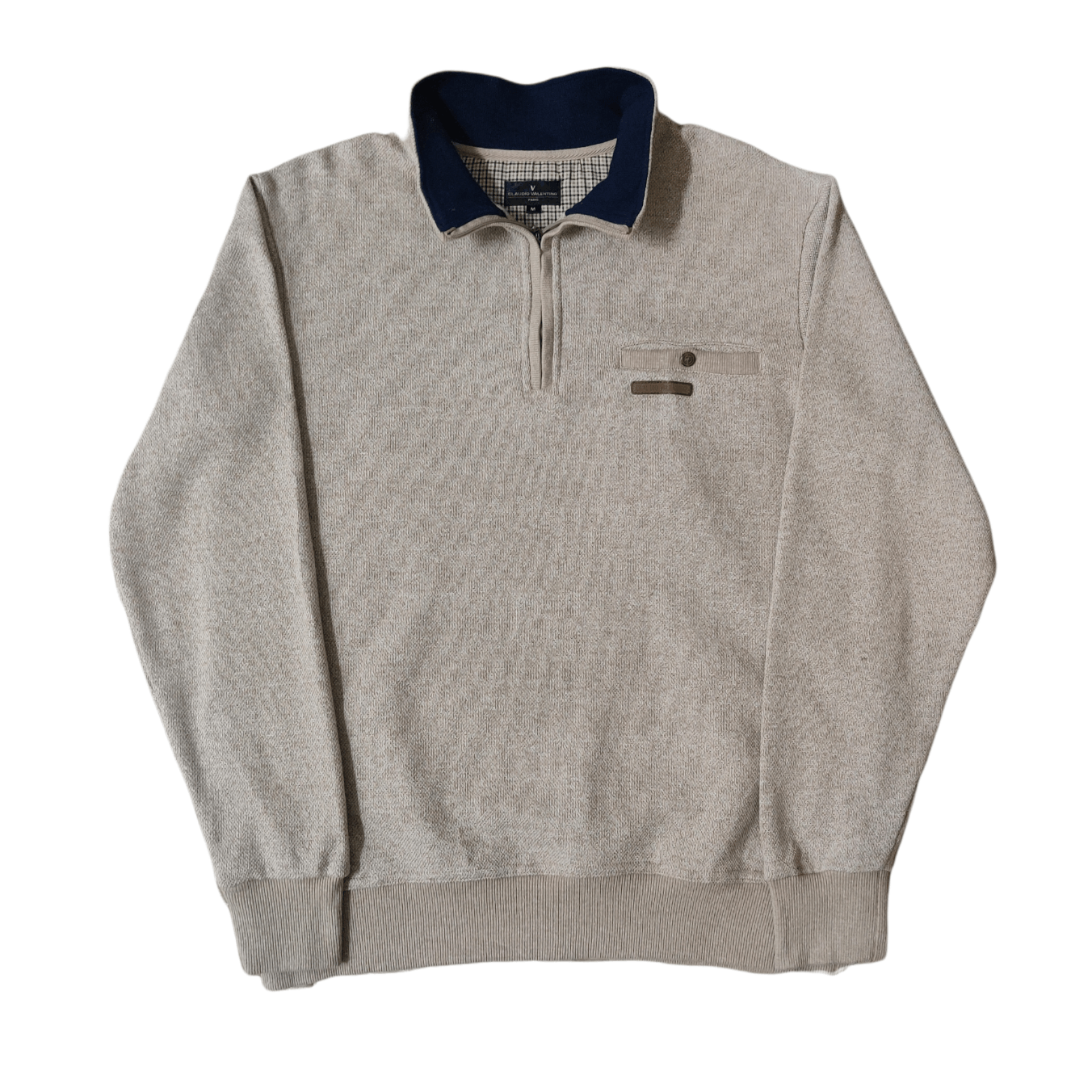 Valentino Vintage Claudio Valentino Half Zipper Single Pocket Size US M / EU 48-50 / 2 - 1 Thumbnail