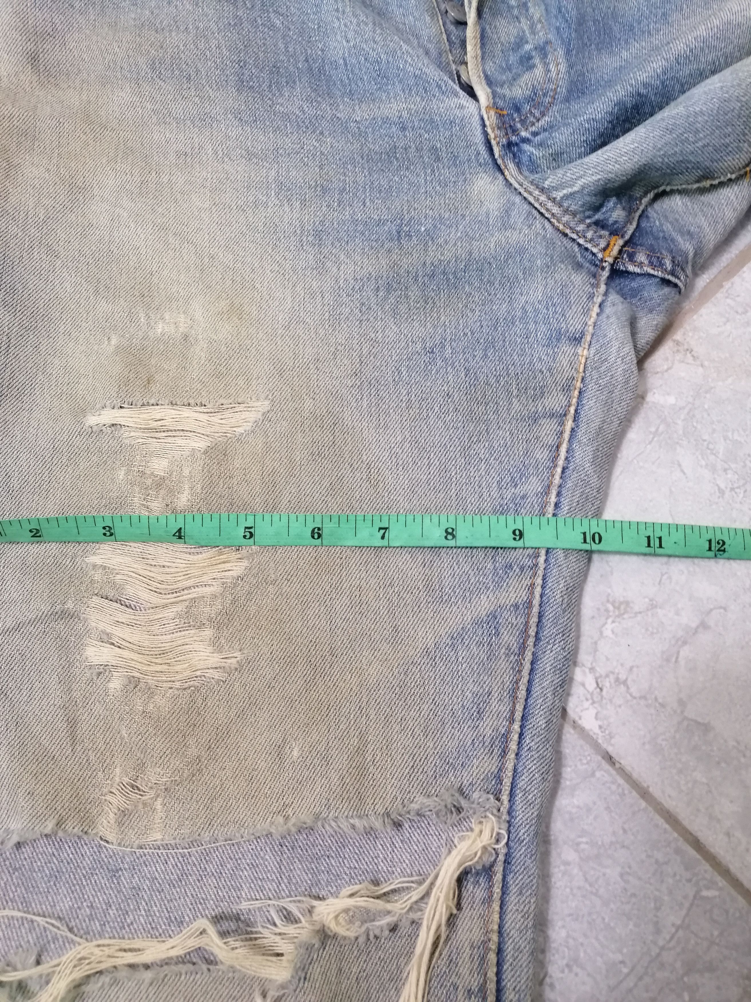 Levi's Vintage Clothing Vintage 501 Levi’s 90s Destroy Ripped Distressed Jeans Size US 30 / EU 46 - 9 Thumbnail