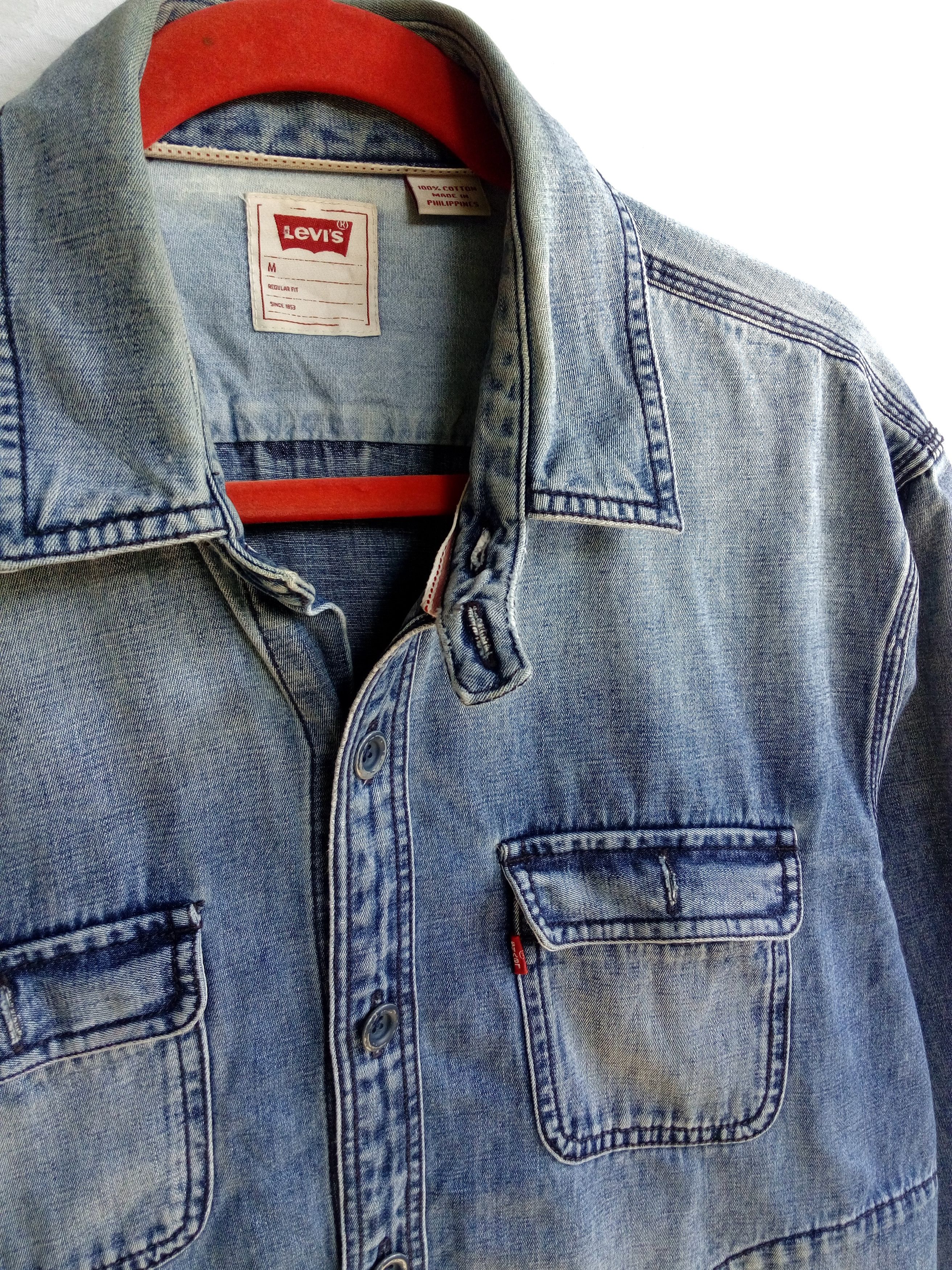 Levi's Levi's Vintage WorkWear Denim Selvedge Shirt Size US M / EU 48-50 / 2 - 2 Thumbnail