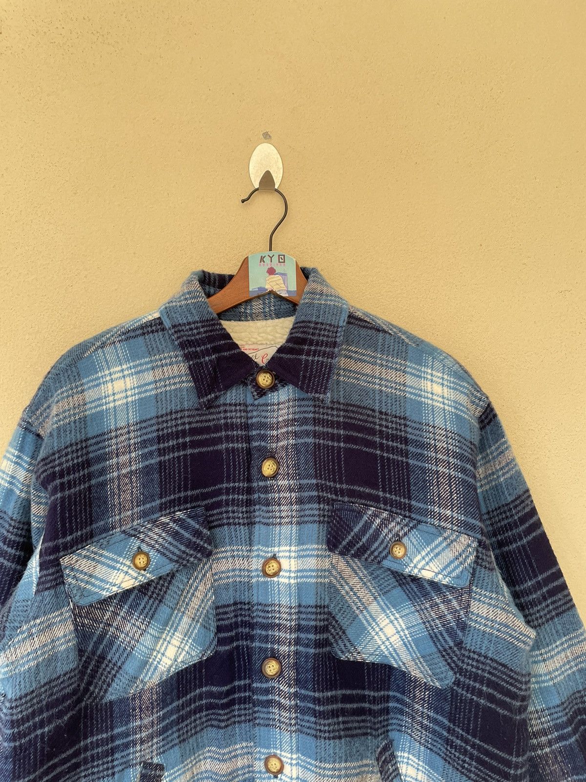 Flannel × Japanese Brand VINTAGE HILL CROP JAPANESE SHEARLING JACKET Size US M / EU 48-50 / 2 - 3 Thumbnail