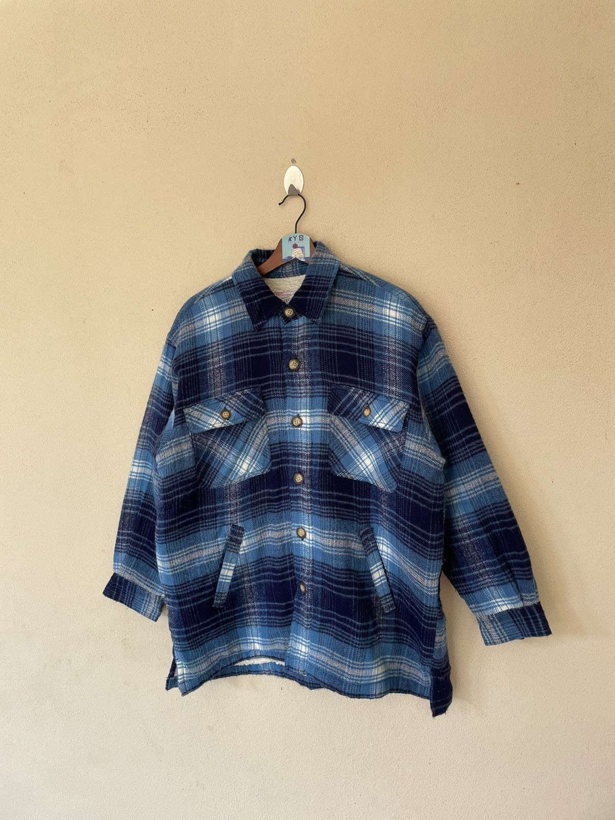 Flannel × Japanese Brand VINTAGE HILL CROP JAPANESE SHEARLING JACKET Size US M / EU 48-50 / 2 - 2 Thumbnail